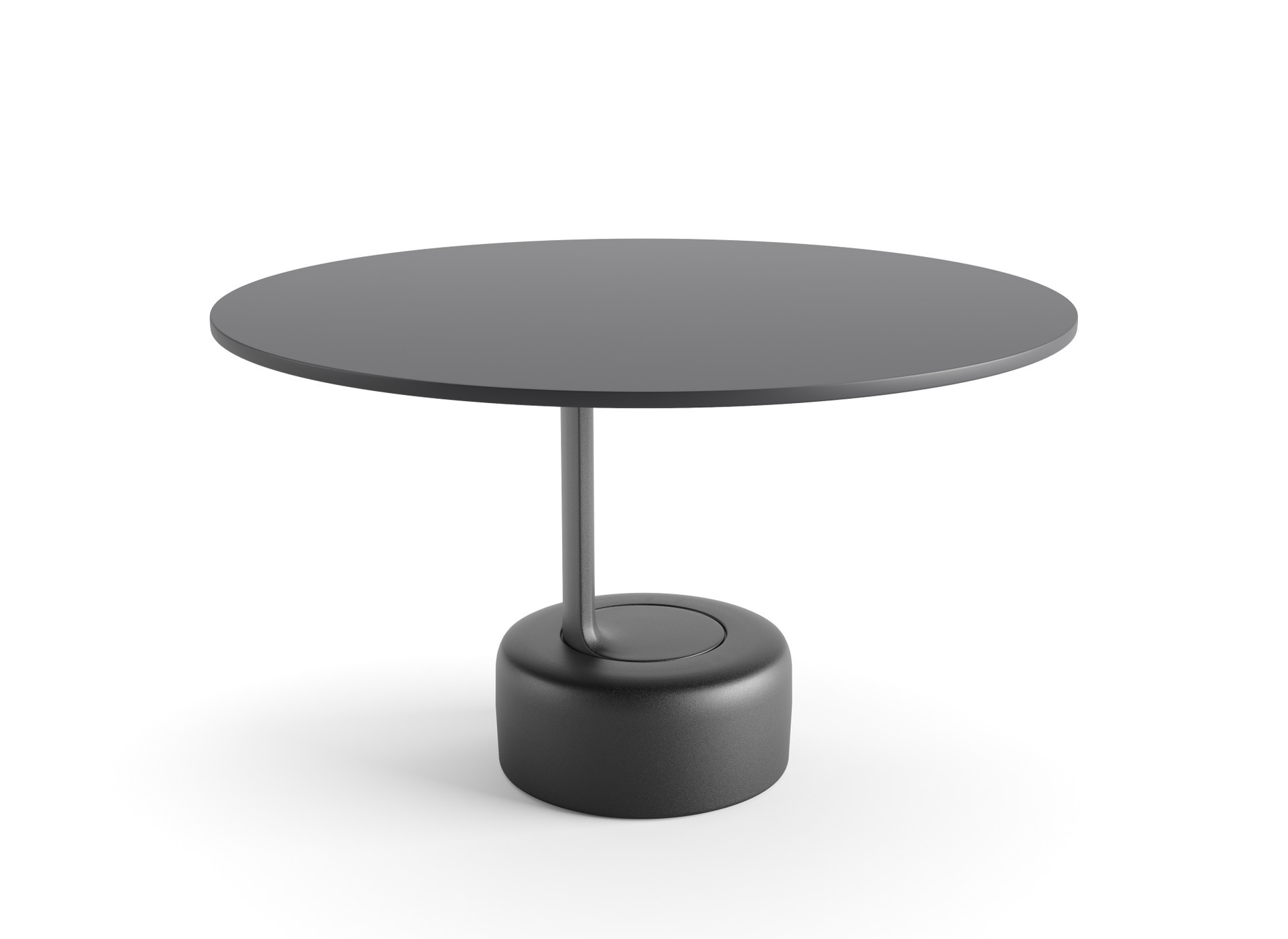 Oell Couchtisch, rund, schwarz #7202