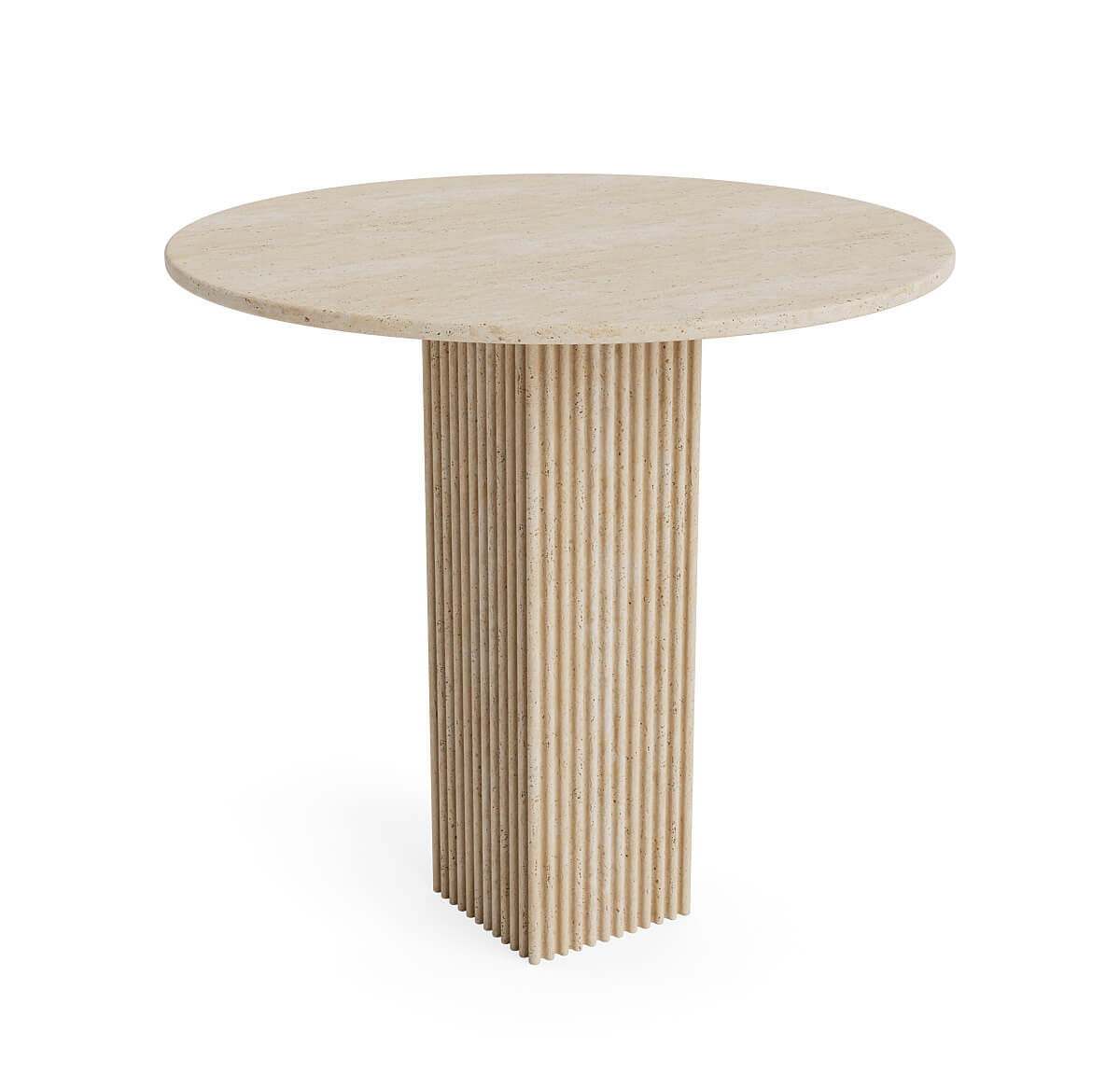 Soho Esstisch, Ø 80 cm, travertin