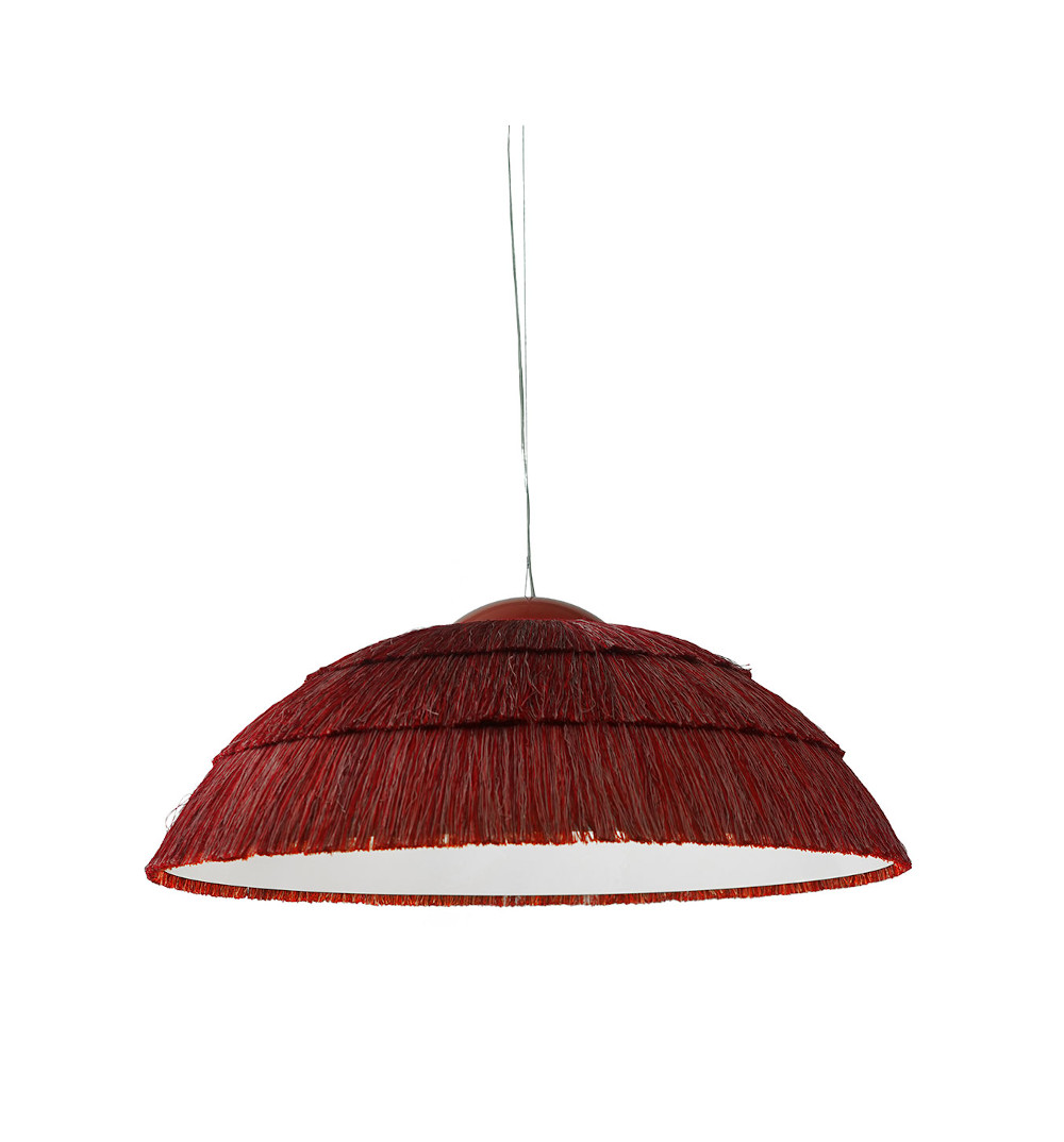FRAUMAIER BigPascha Pendelleuchte in Rot, moderne Hängeleuchte, dimmbar, energiesparend, skandinavisches Design