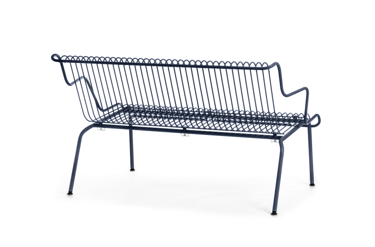 Magis South Bank 70 cm, night blue, hochwertige Outdoor-Bank, robust, komfortabel, modernes italienisches Design