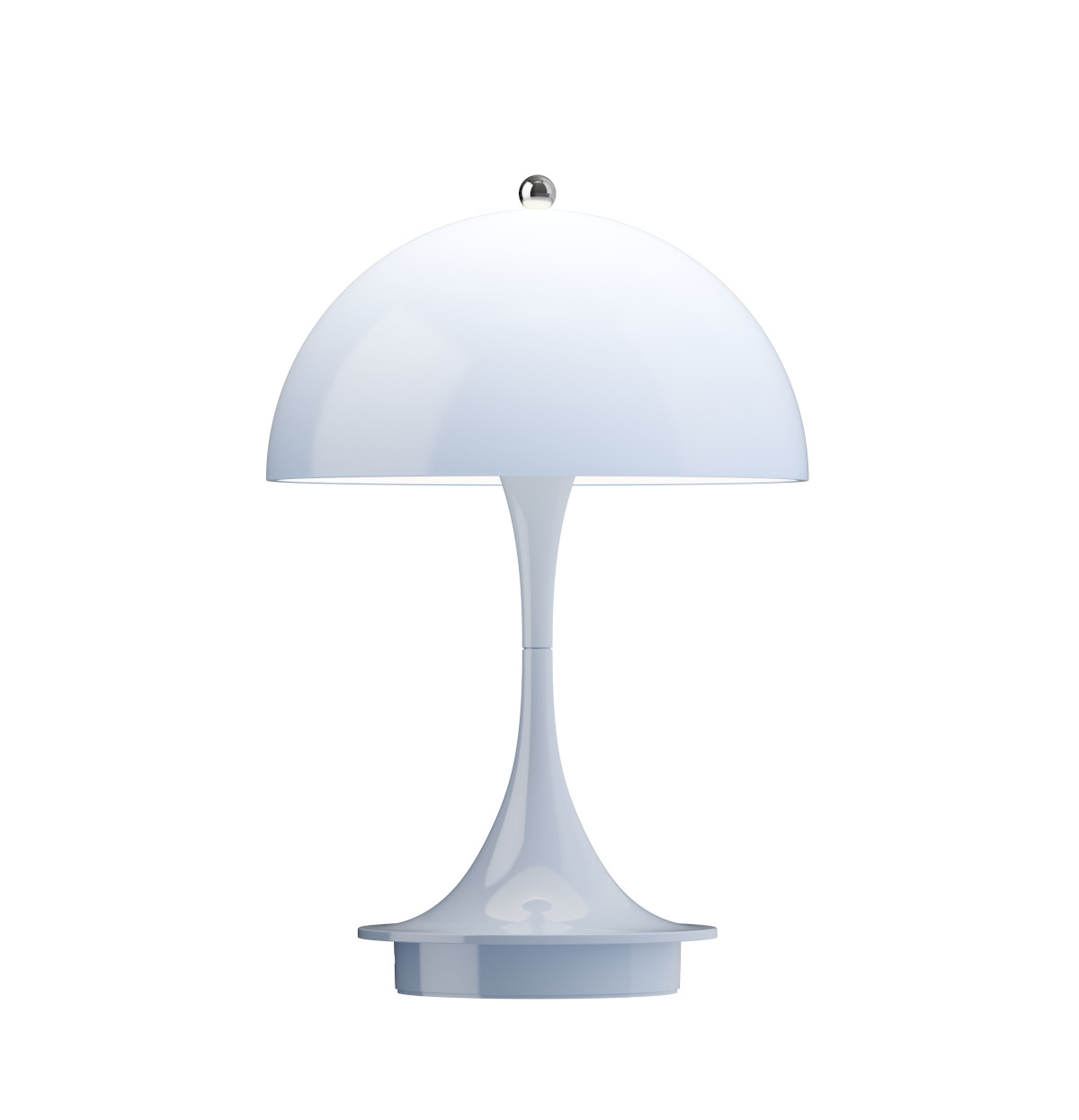 Louis Poulsen Panthella 160 Tischleuchte Pale Blue Panthella 160 Portable LED-Tischleuchte in Opal Pale Blue von Louis Poulsen mit kabellosem, ikonischem Design
