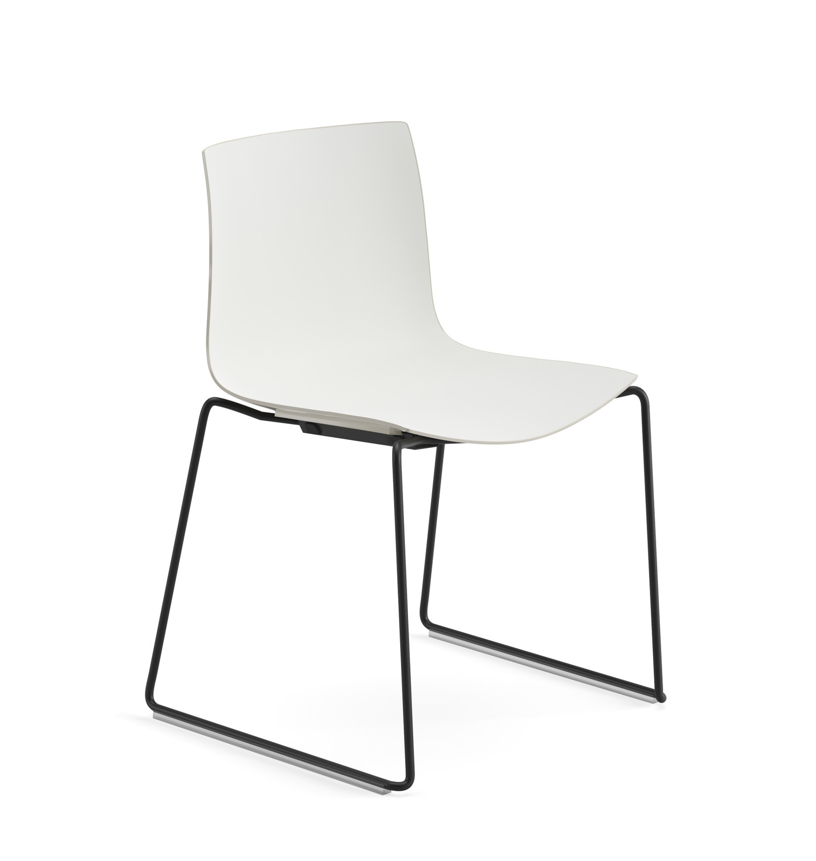 Catifa 46 Stuhl, zweifarbig, schwarz / weiß-elfenbein #0278