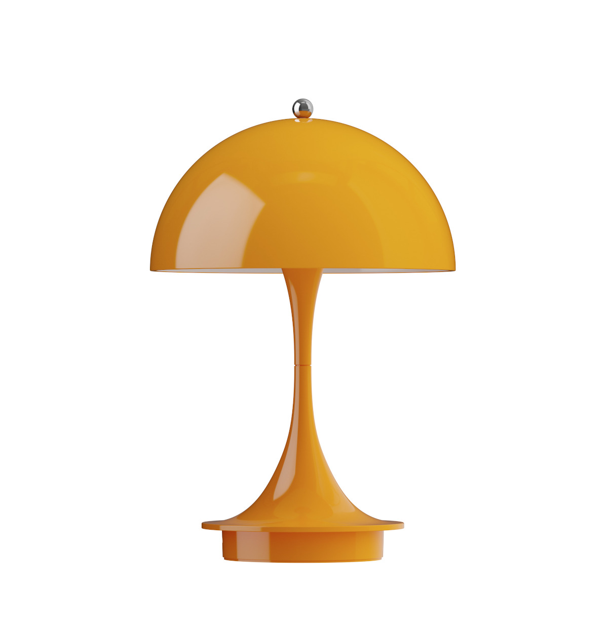 Kabellose LED-Tischleuchte Louis Poulsen Panthella 160 in Opaque Orange, dimmbar, tragbar, für Innen- und Außenbereiche