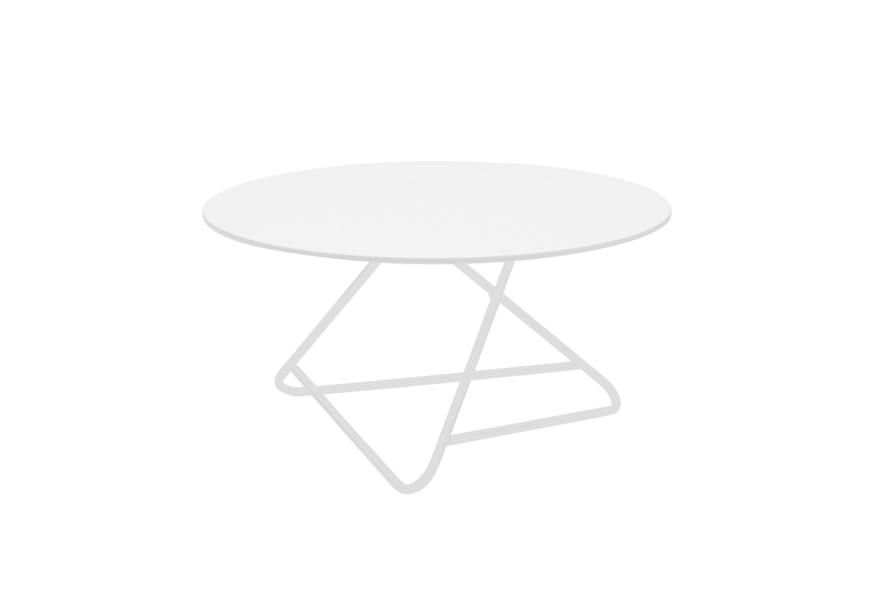 Softline Tribeca Beistelltisch in Weiß, minimalistischer Design-Tisch als Beistelltisch fürs Wohnzimmer