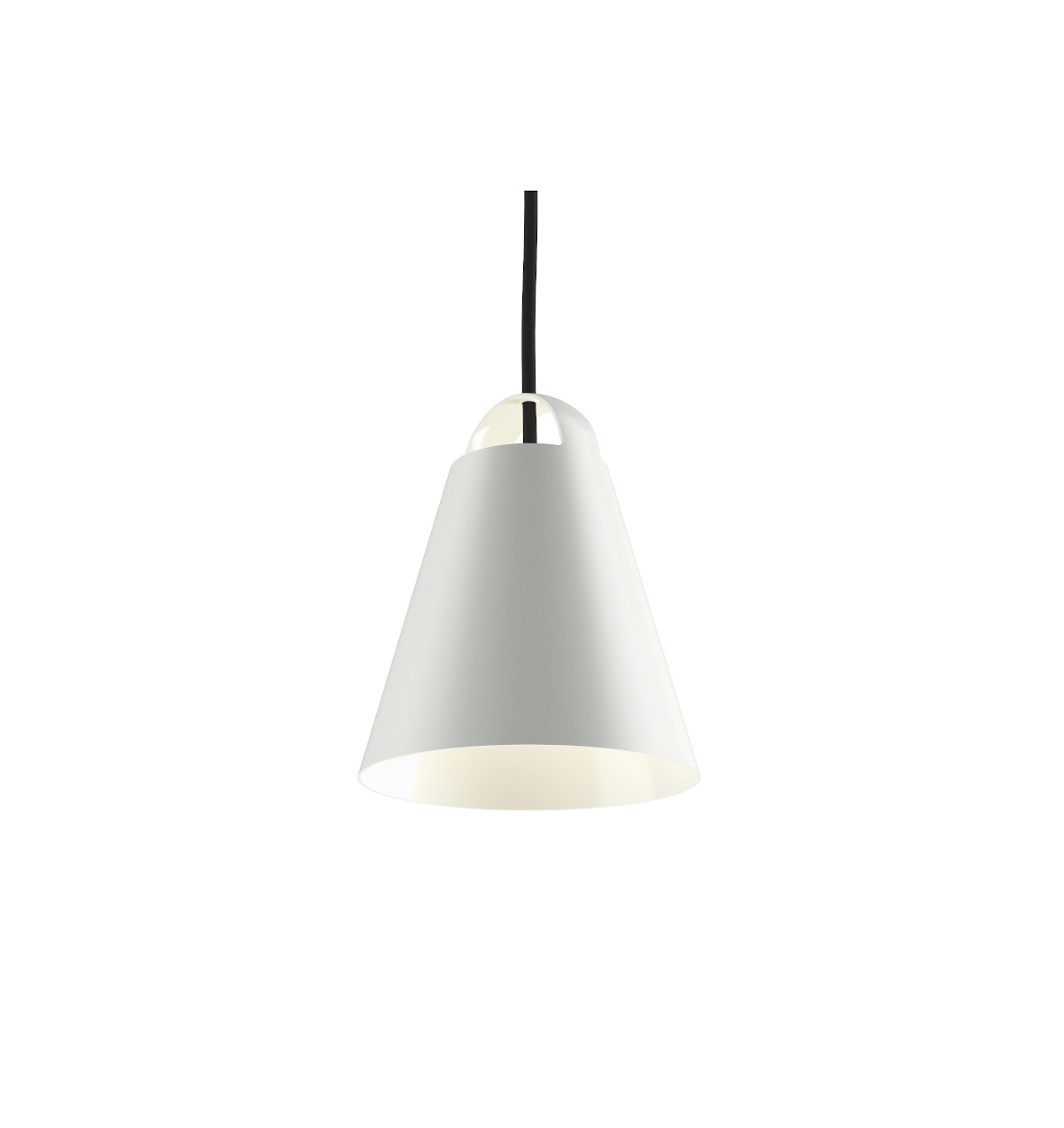 Louis Poulsen Above Pendelleuchte weiß Ø 17,5 cm, skandinavisches Design, blendfreies Licht für Esszimmer oder Küche