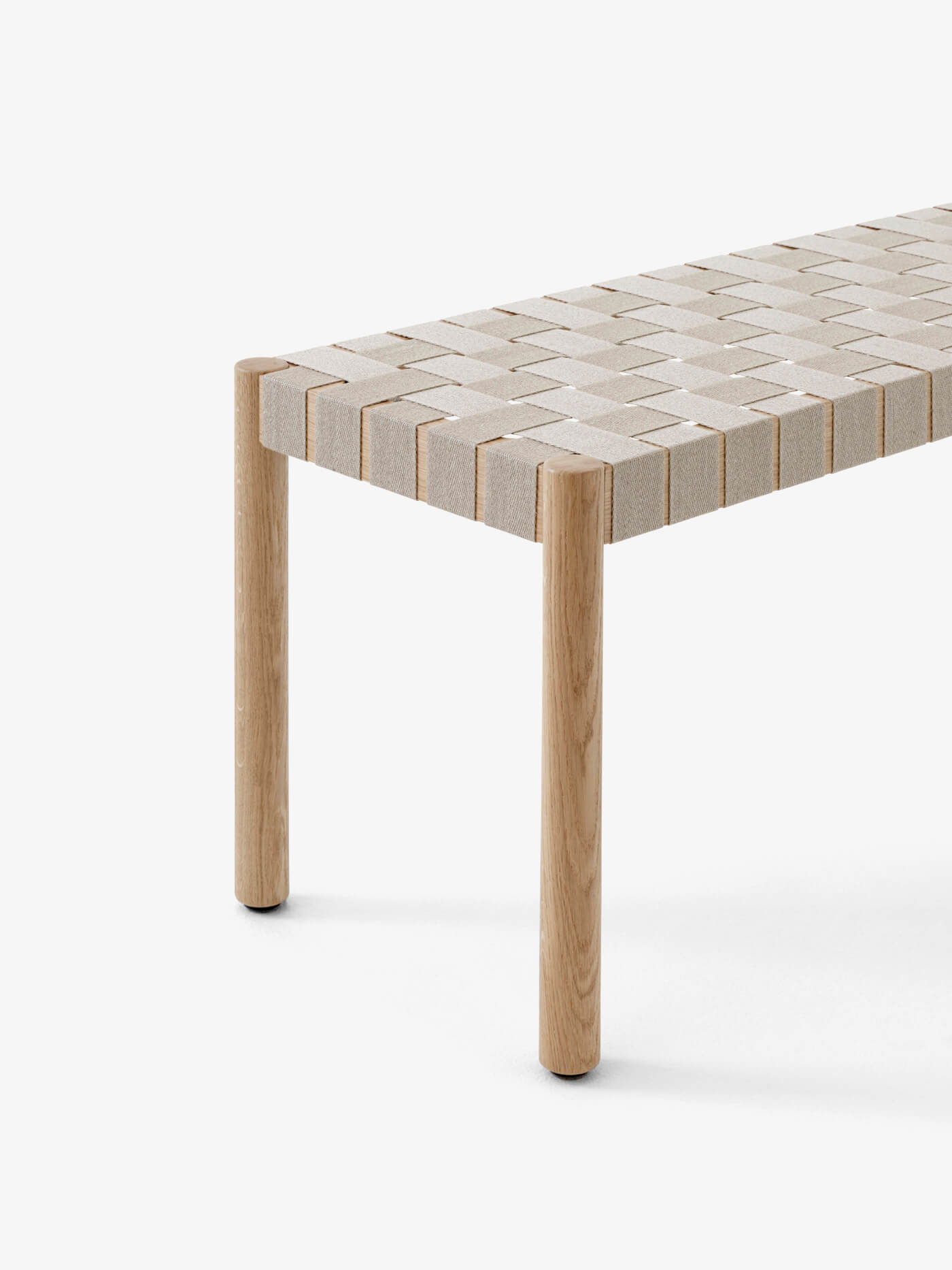 &Tradition Betty TK5 Bank, natur Eiche mit Stoffbezug, zeitloses dänisches Design – elegant im Wohn- oder Eingangsbereich