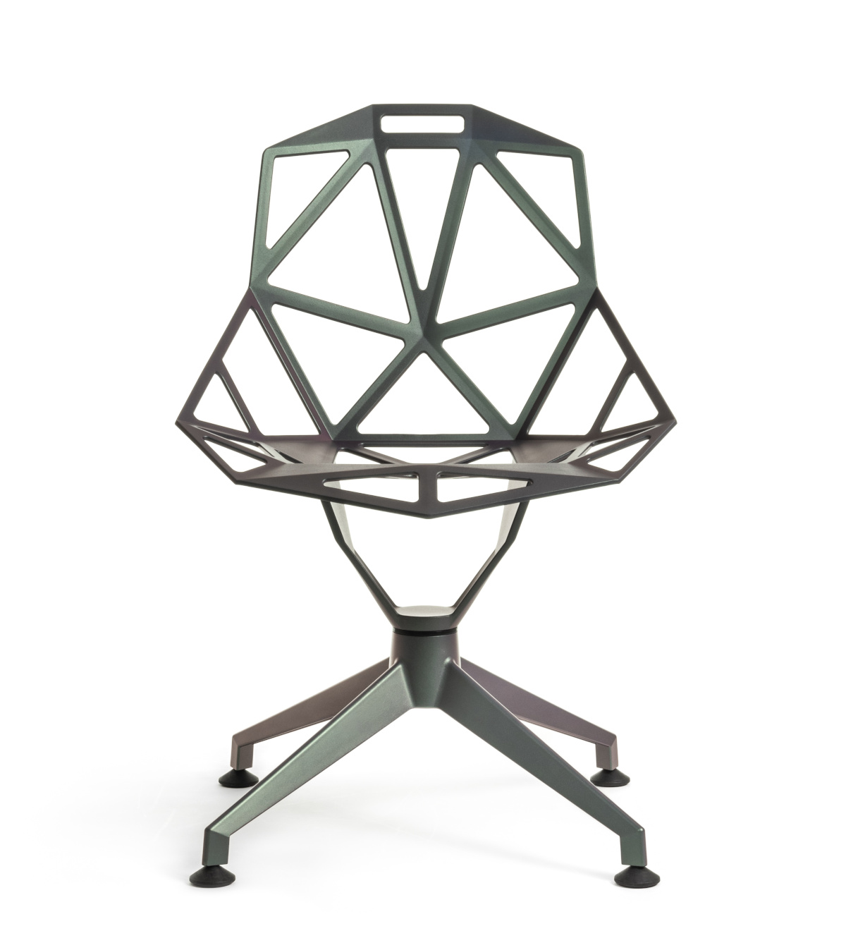 Chair One 4Star, drehbar, graugrün