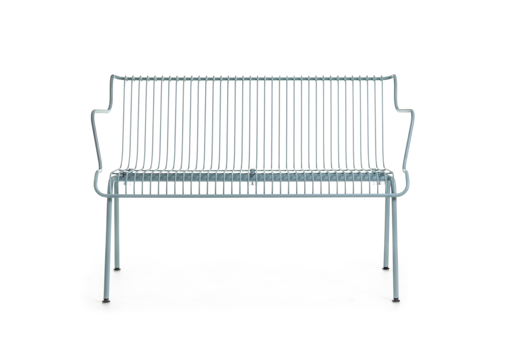 Magis South Bank, light blue, 77 cm, wetterfeste Outdoor-Bank, modernes Design aus Italien, robust