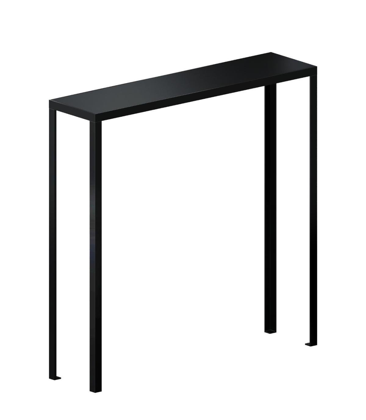 Console Slim Konsolentisch, 100 x H 100 cm, schwarz