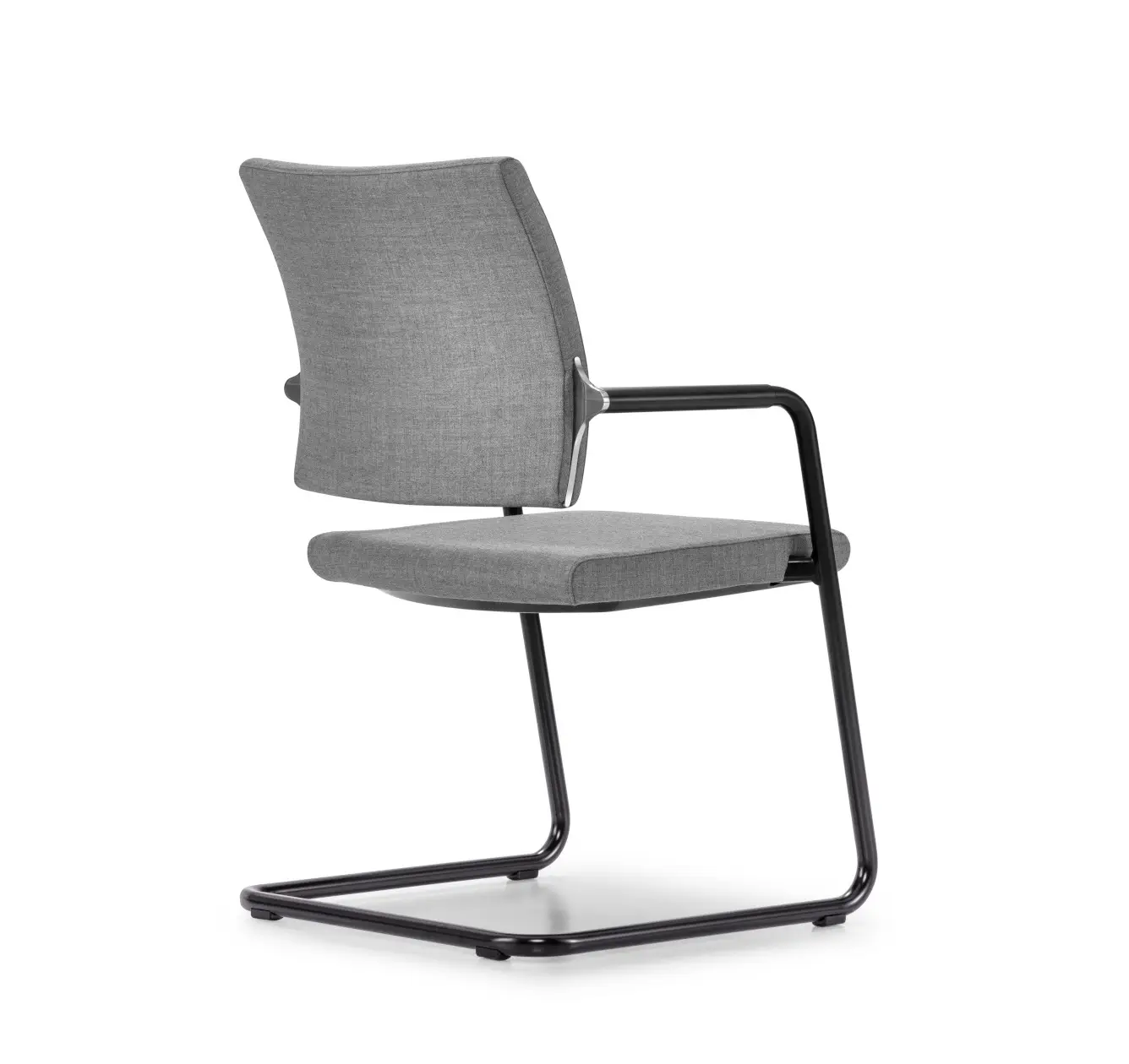 Girsberger Camiro Freischwinger mit Polsterrücken für komfortables Sitzen im Büro und Besprechungsraum.