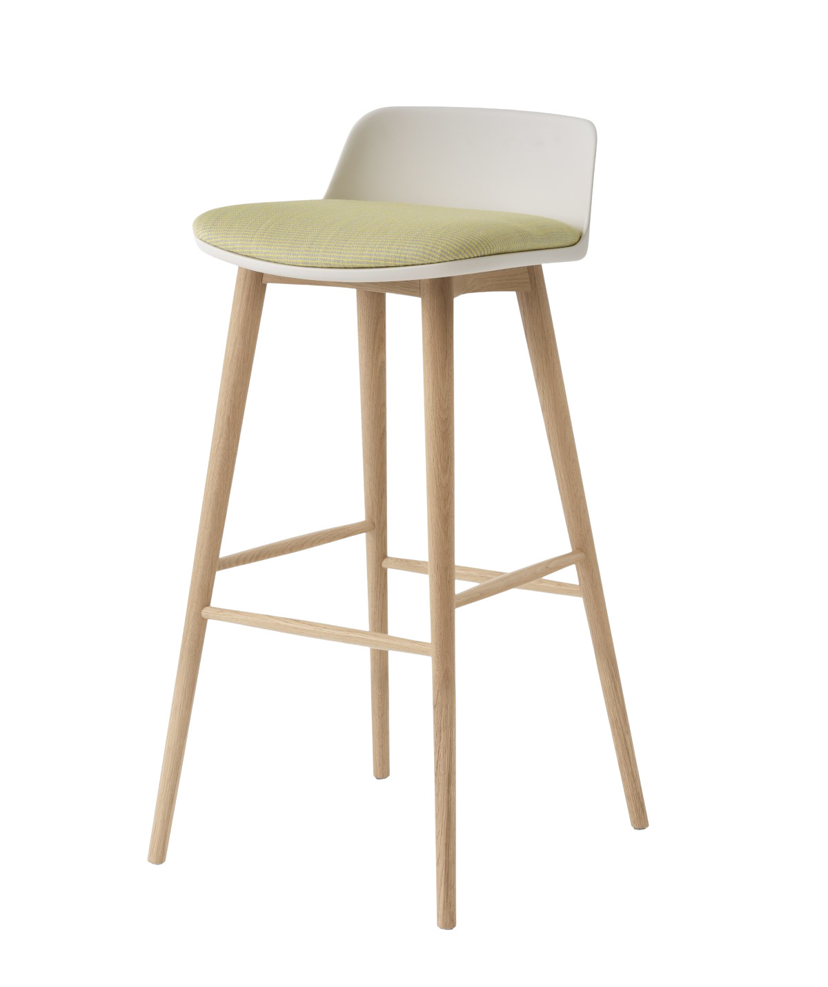 &Tradition Rely HW124 Barhocker aus recyceltem Polypropylen, glasfaserverstärkt, Sitz mit HR-Schaum gepolstert