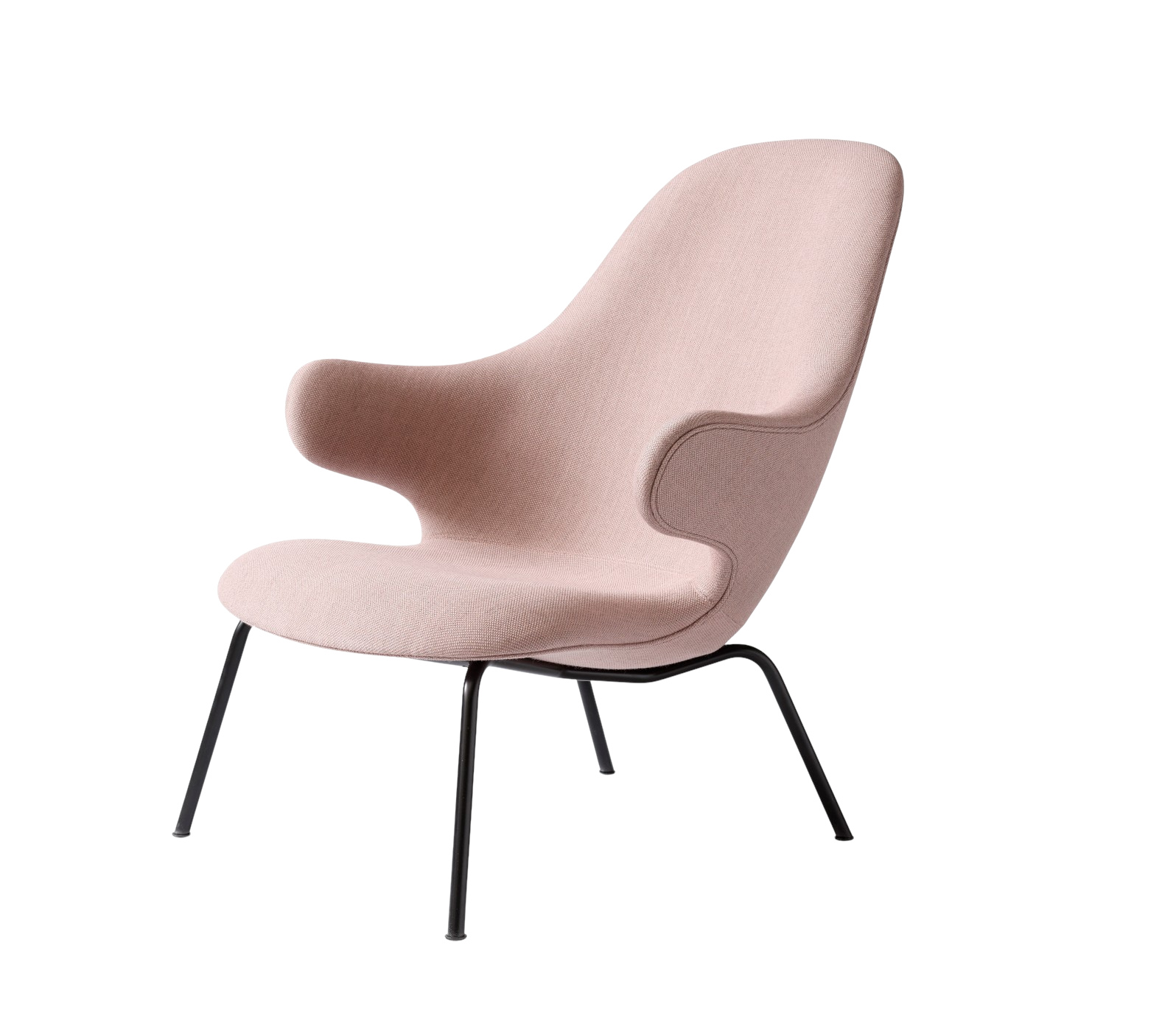 &Tradition Catch JH14 Sessel, schwarz/Fiord 521, skandinavisches Design, komfortabel, elegant – ideal im Wohn- oder Arbeitsbereich