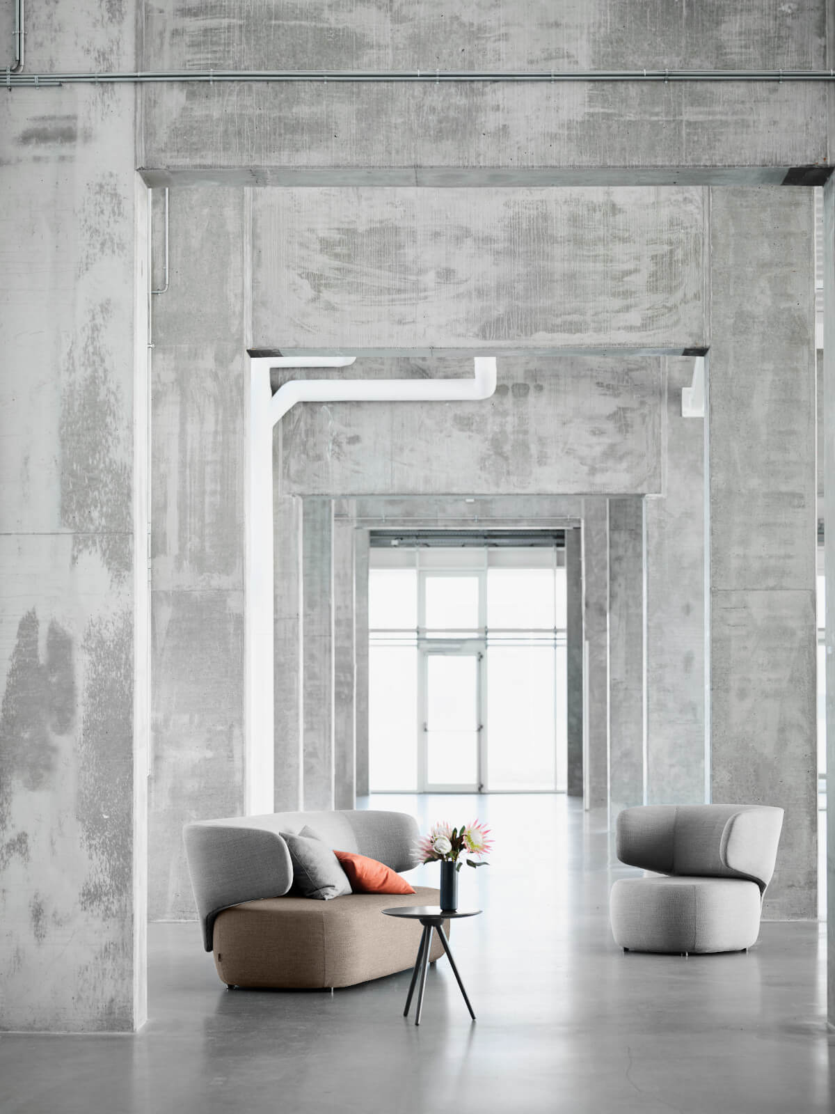 Moderner Basel Sessel von Softline, bequemer Polstersessel mit minimalistischer Formensprache