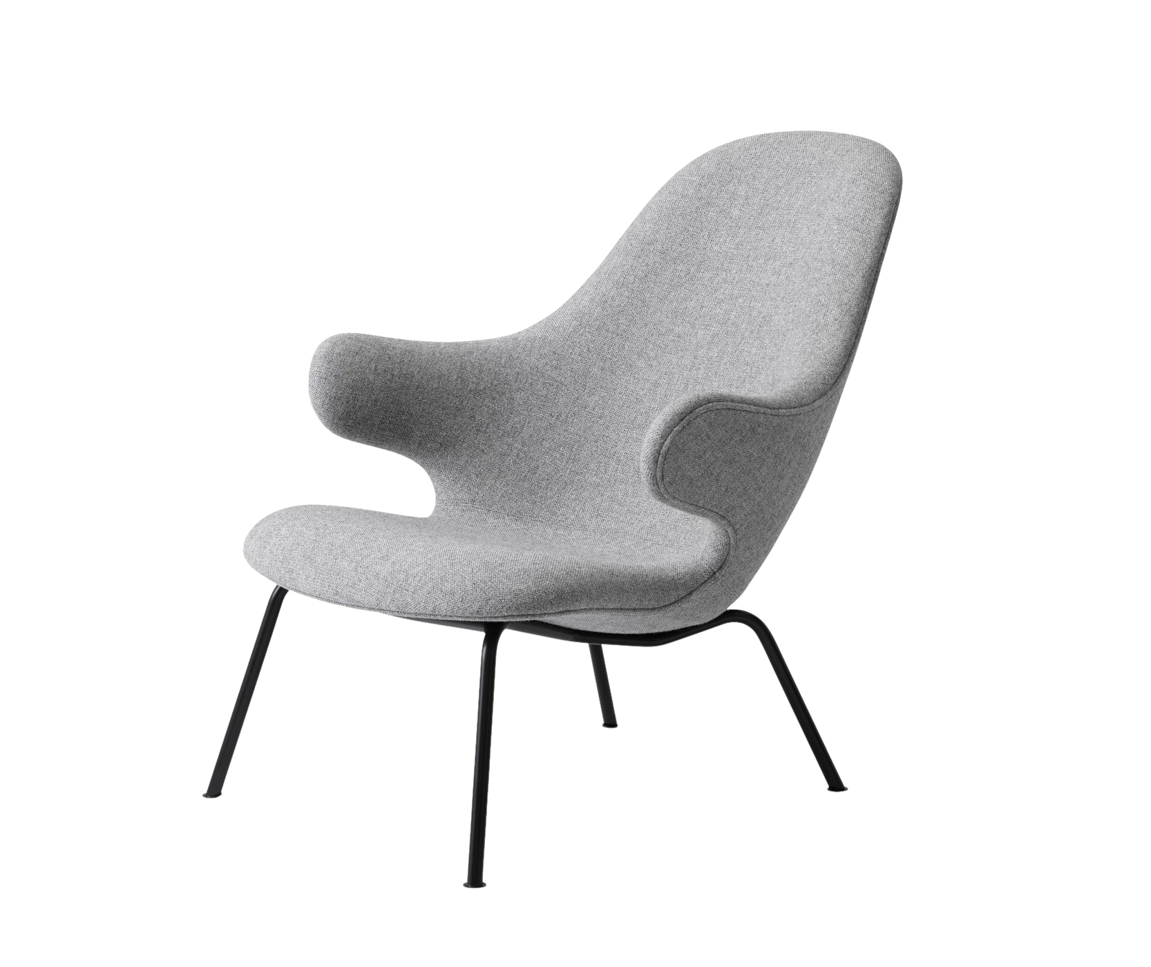 &Tradition Catch JH14 Sessel, schwarz/Hallingdal 130, skandinavisches Design, komfortabel, elegant – ideal fürs Wohnzimmer