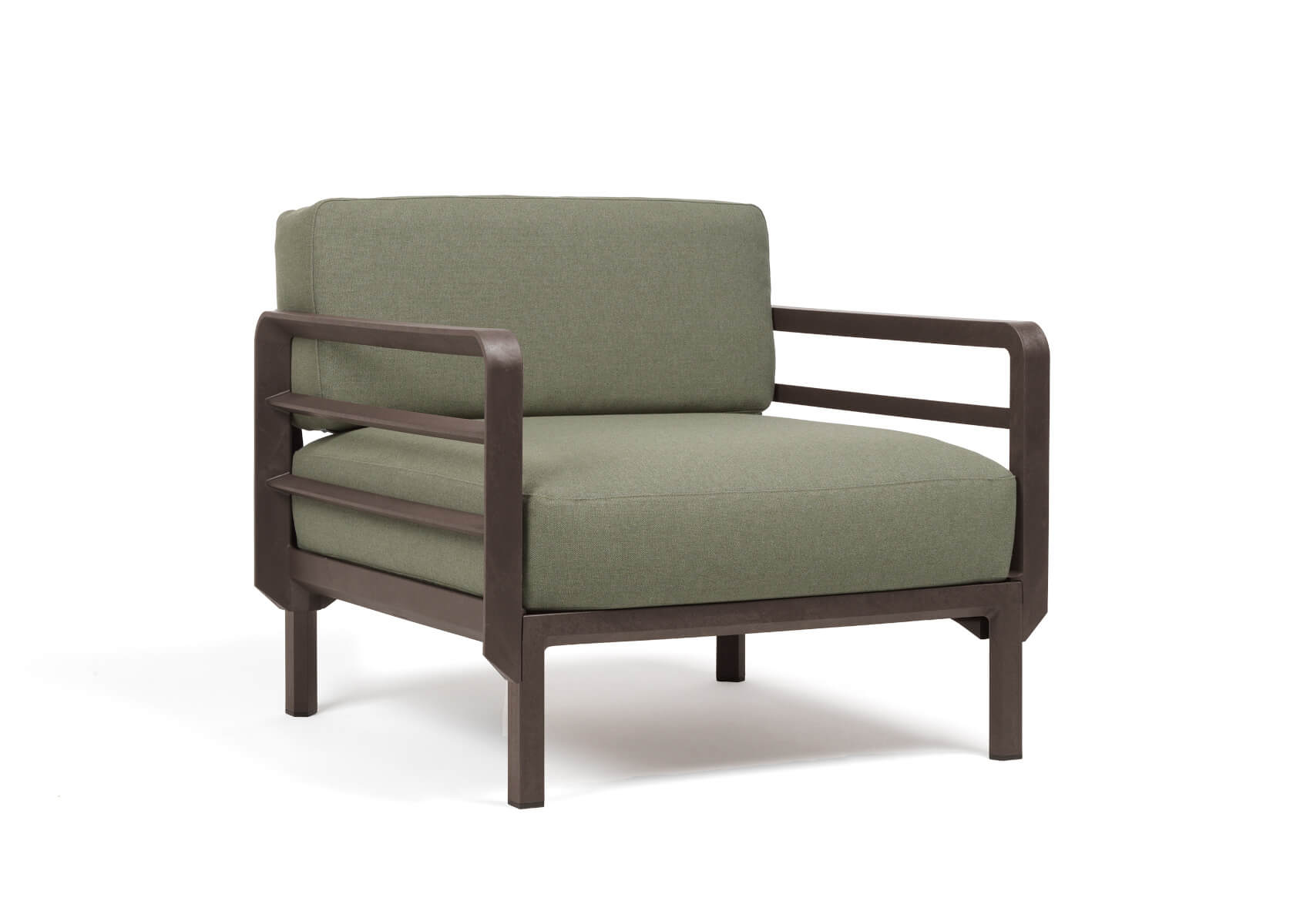 Nardi Maximo Poltrona Sessel terra/timo, italienisches Outdoor-Design, wetterfest, komfortabel, langlebig