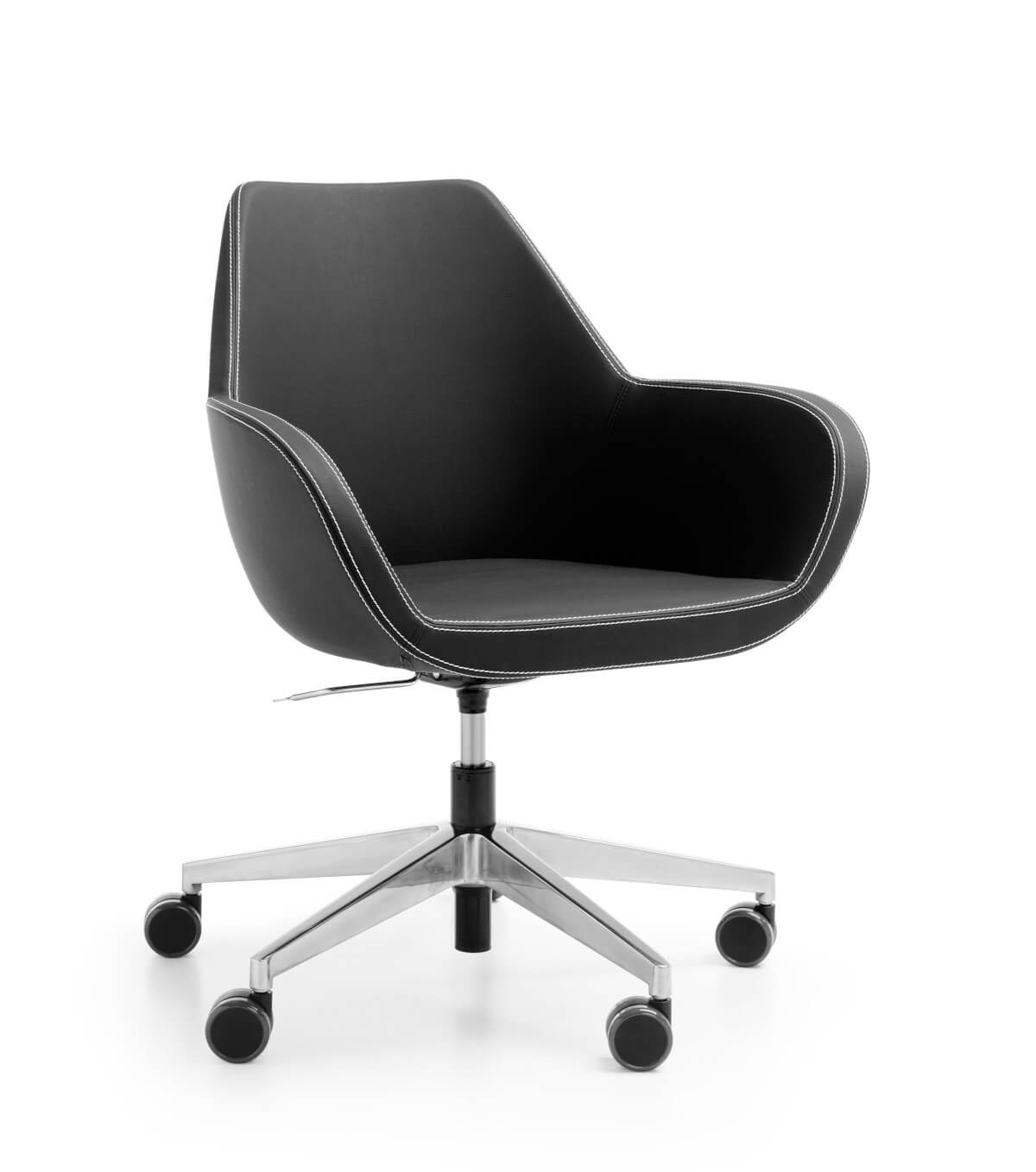 Profim Fan 10Z Sessel, moderner Design-Sessel mit gepolsterter Sitzschale für Lounge, Büro und Empfang