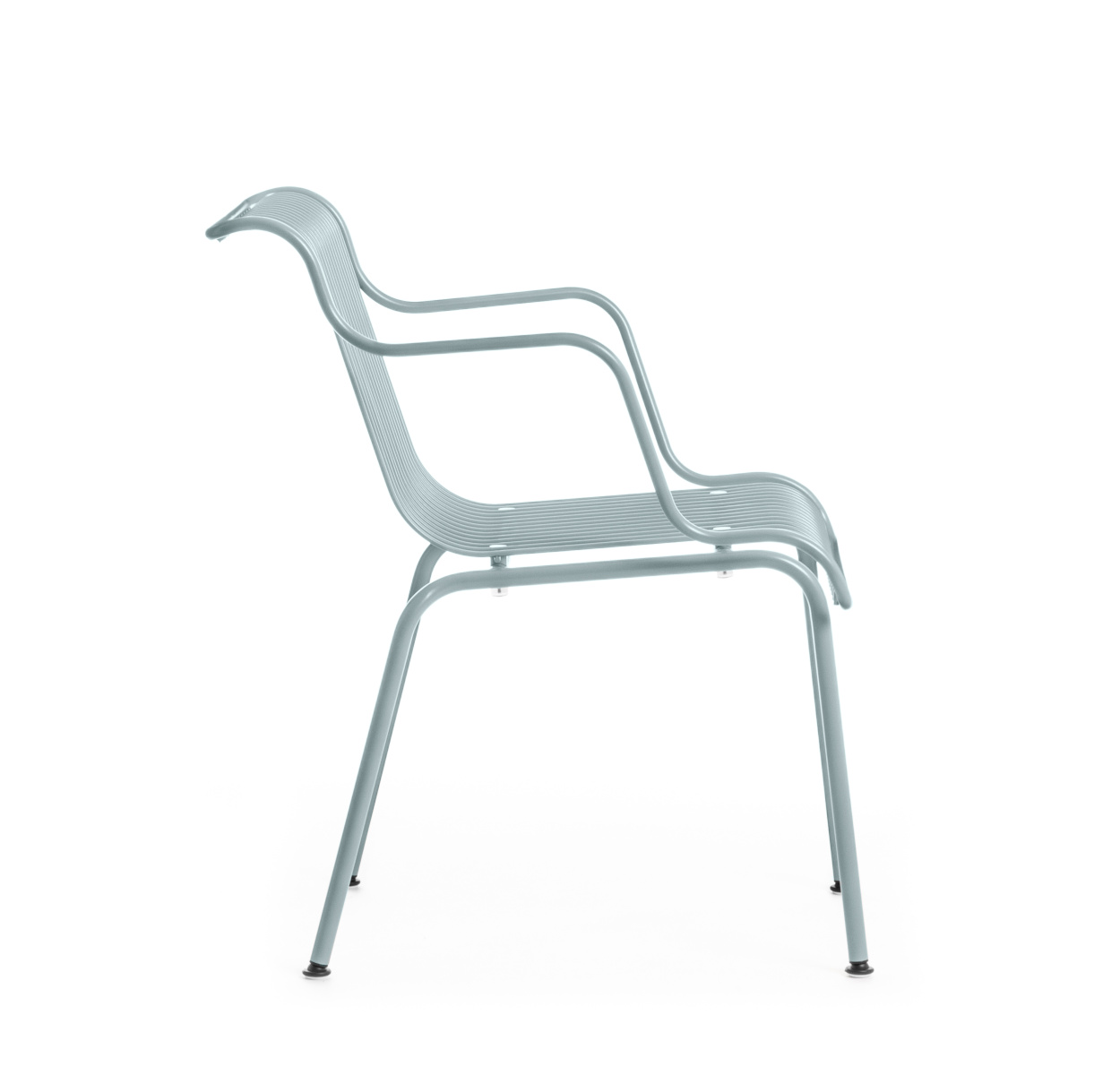 Magis South Armlehnstuhl light blue, ergonomischer Stuhl, modernes italienisches Design, langlebig, komfortabel