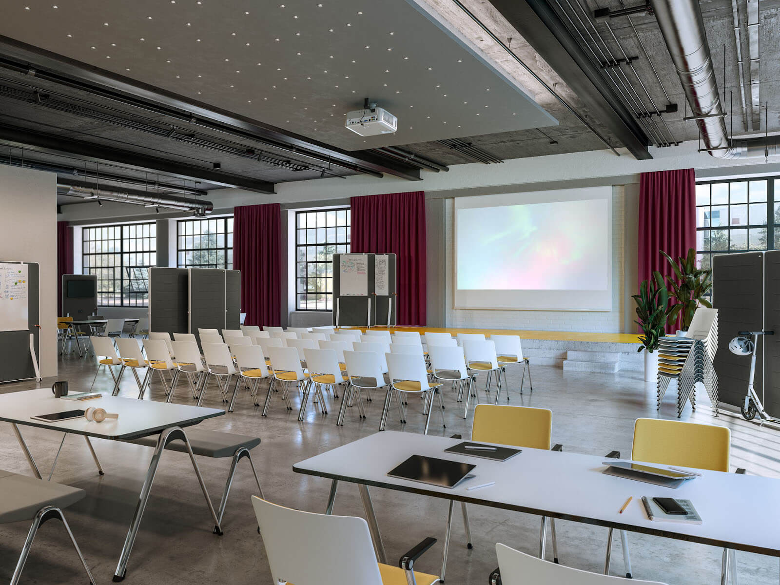 VLEGSis3 V100H Besucherstuhl von Interstuhl, stapelbar, modernes Kufengestell, platzsparend, geeignet für Konferenz und Büro