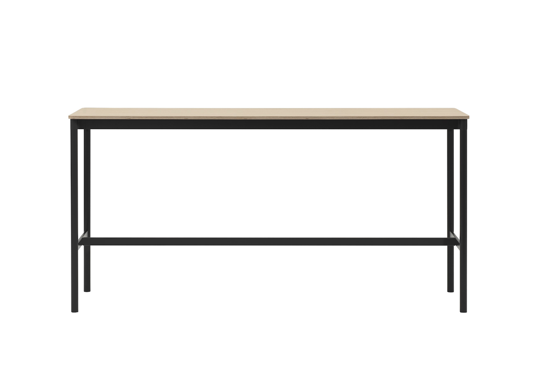 Base Stehtisch, 190 x 50 cm, höhe 95 cm, eichenfurnier / schwarz Base Stehtisch, 190 x 50 cm, höhe 95 cm, eichenfurnier / schwarz