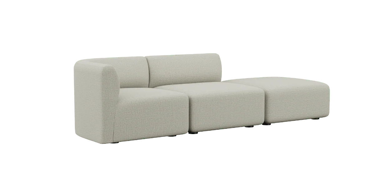 Fjord Loungesofa 2-Sitzer Open End Rechts, cosmo beige