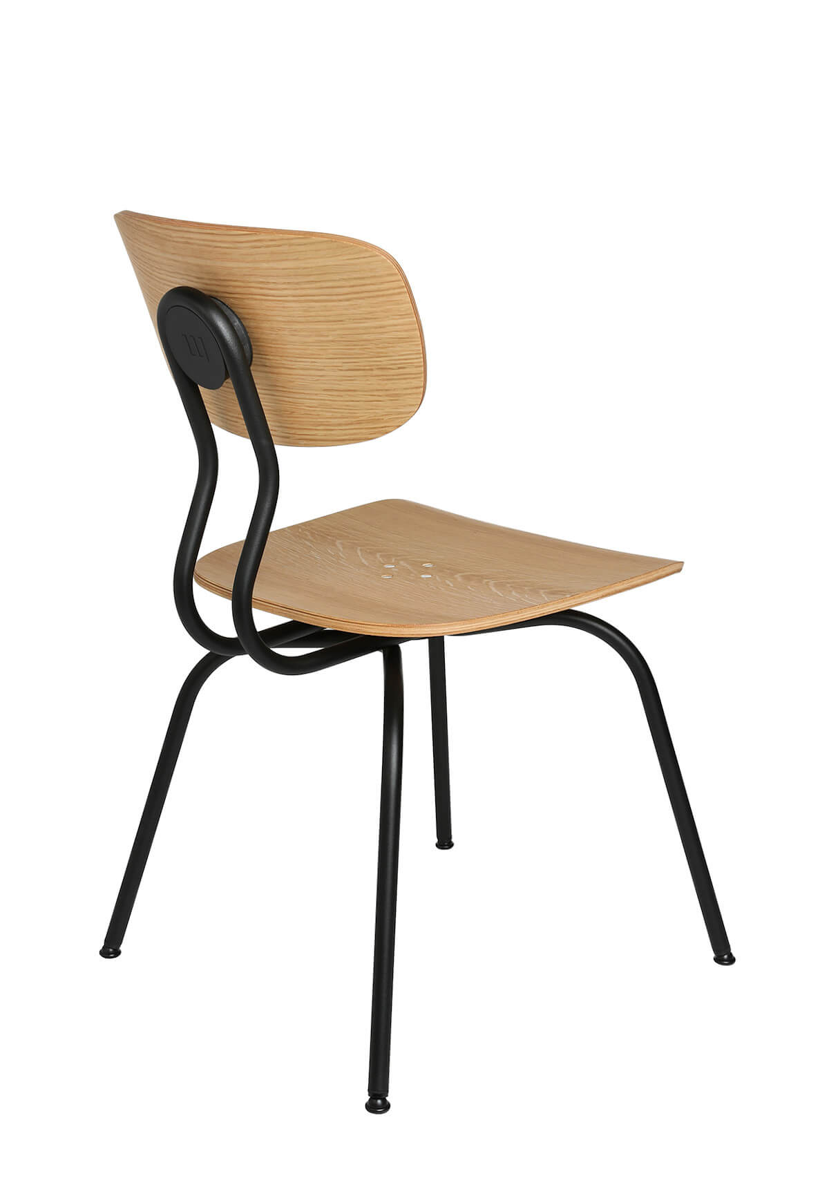 W-1970 Stuhl aus geölter Eiche, langlebiger Massivholzstuhl mit klarer Linienführung für moderne Wohn- und Essbereiche