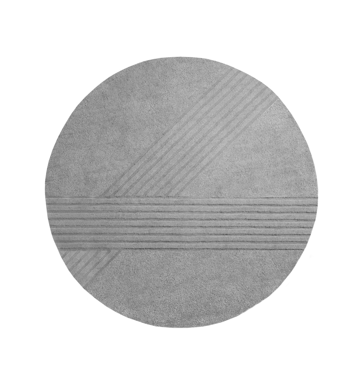 Kyoto Teppich, Ø 250 cm, grey