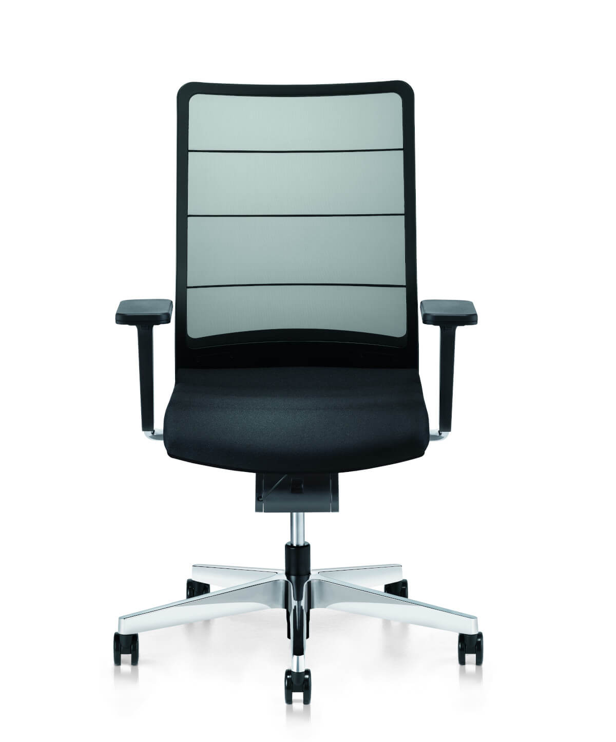 AirPad 3C42 Drehstuhl von Interstuhl mit Synchronmechanik, Netzrücken und ergonomischem Sitz für langes Arbeiten