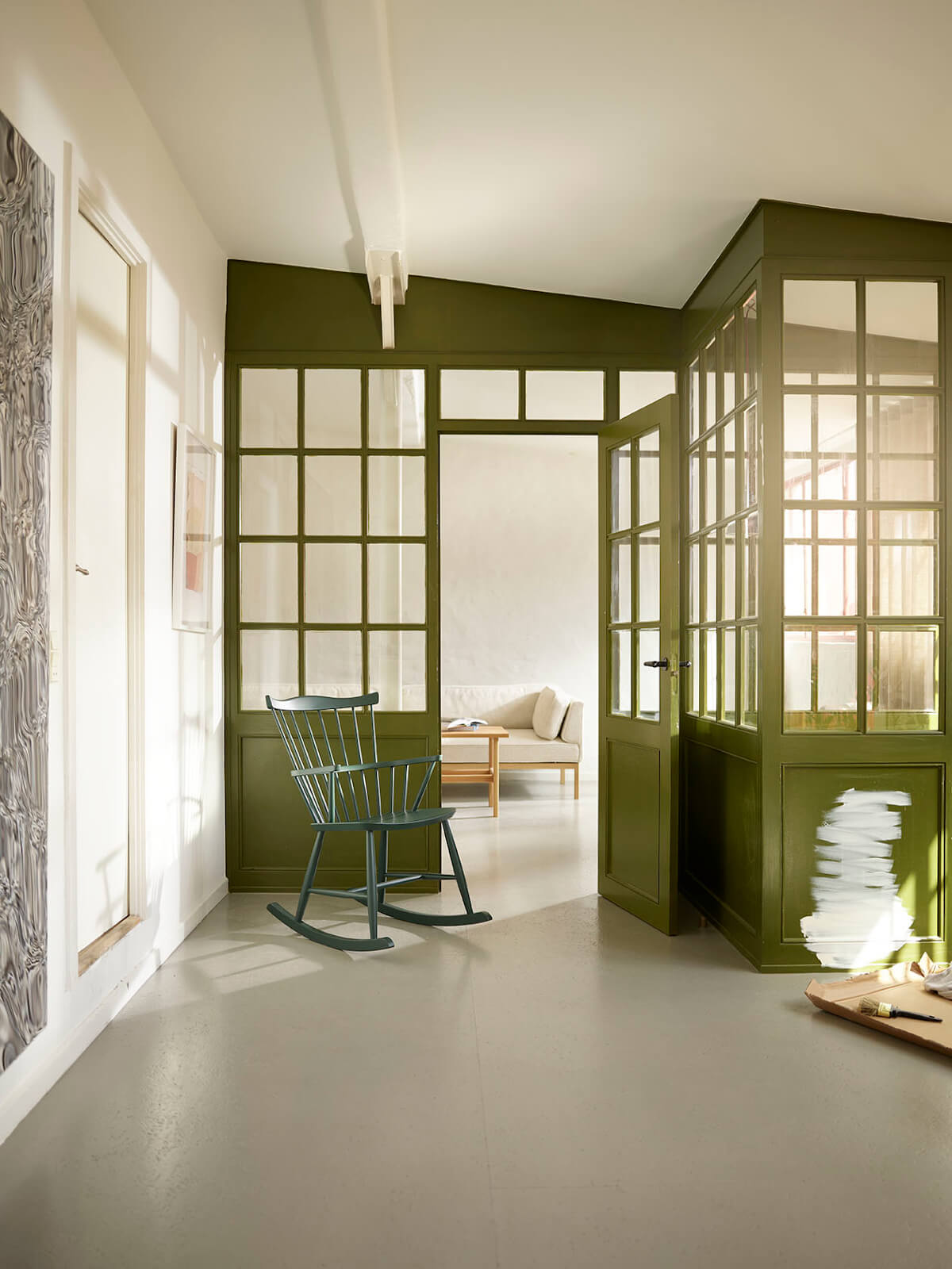 FDB Møbler J52G Schaukelstuhl im Wohnzimmer, ergonomisch, aus Holz, komfortabel und stilvoll für entspannte Stunden