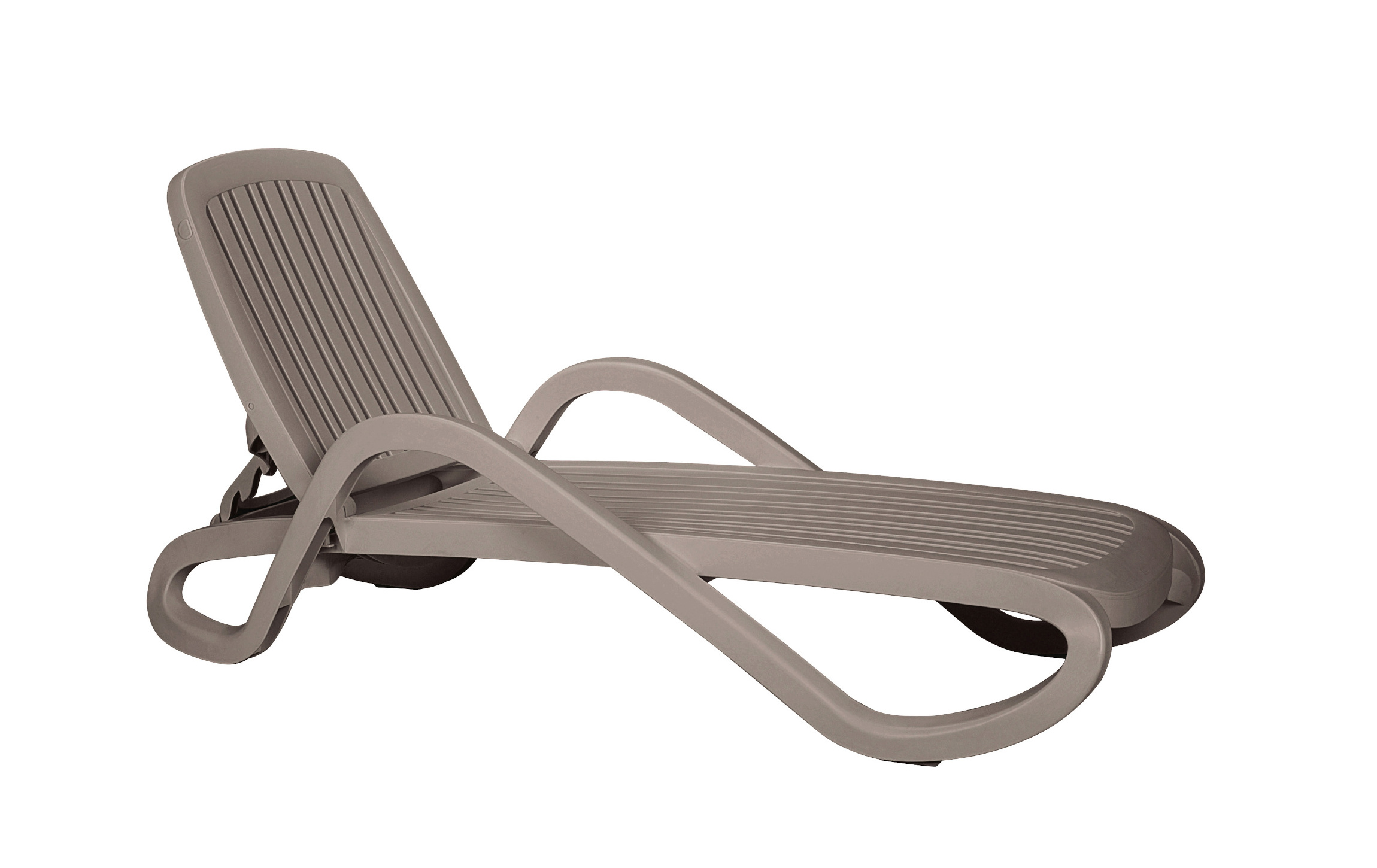 Nardi Eden Gartenliege tortora, ergonomisch, wetterfest, stapelbar, Polypropylen, italienisches Design