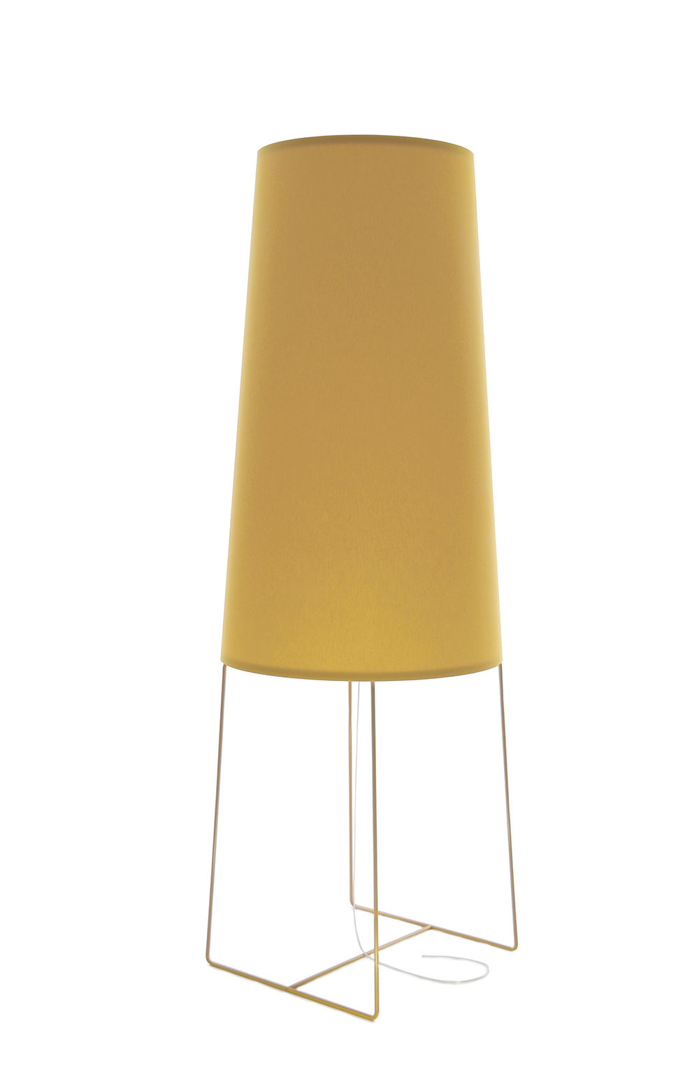 FRAUMAIER FatSophie Stehleuchte in Senfgold, modern, dimmbar, skandinavisches Design, LED geeignet, stilvolles Wohnzimmerlicht