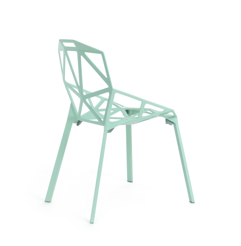 Magis Chair One Stapelstuhl mint, italienisches Design, leicht, stapelbar, komfortabel, hochwertiger Armlehnstuhl