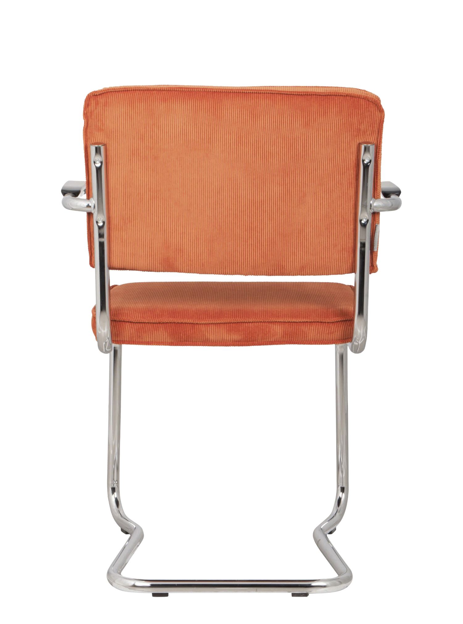 Zuiver Ridge Kink Rib Armlehnstuhl in Orange mit modernem Design und komfortabler Polsterung für stilvolle Innenräume