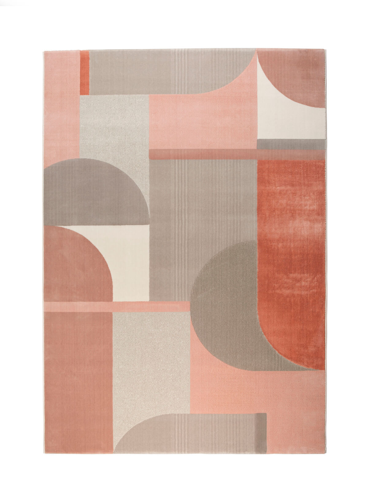 Hilton Teppich, 160 x 230 cm, grau / pink
