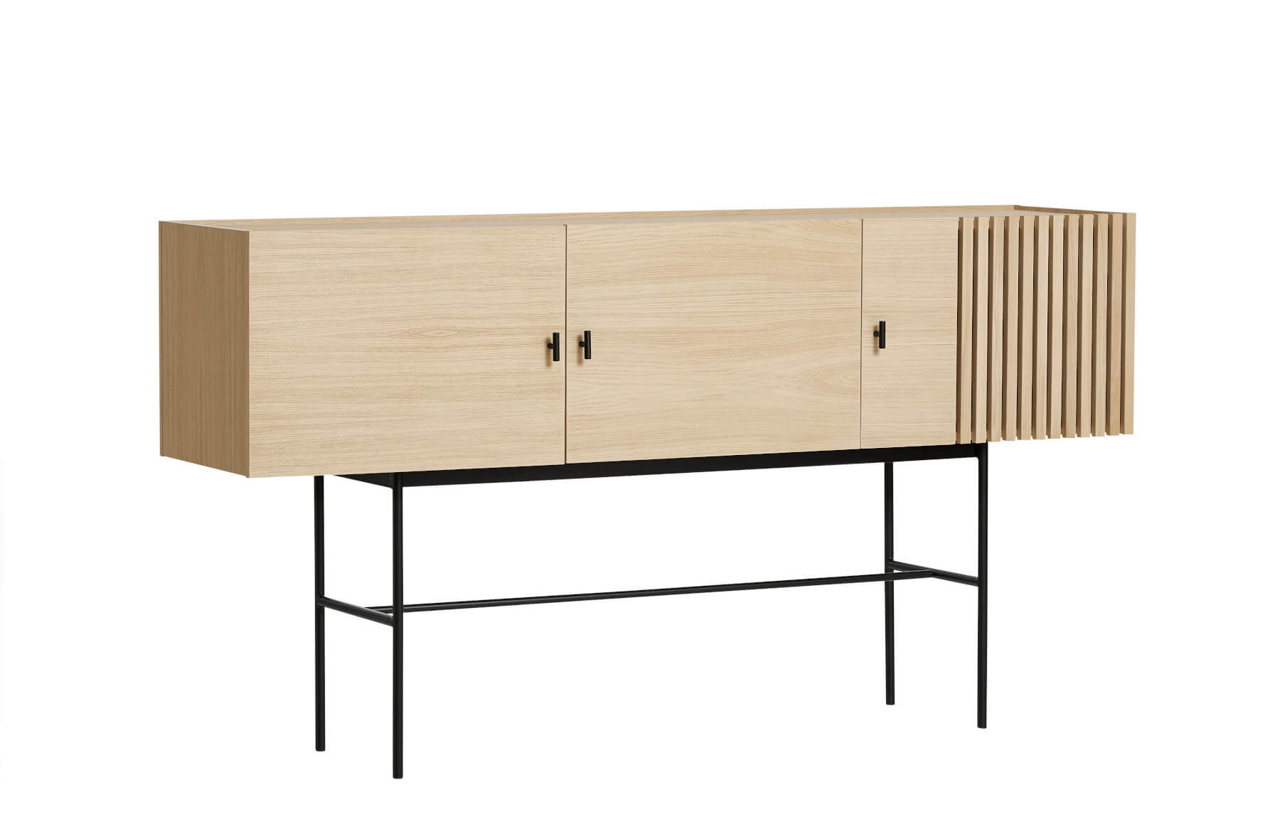 Array Sideboard, 180 cm, eiche weiß pigmentiert Array Sideboard, 180 cm, eiche weiß pigmentiert