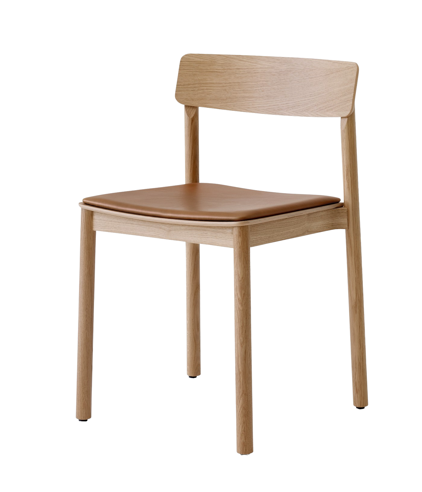 Betty TK3 Stuhl, eiche natur / noble aniline leder cognac