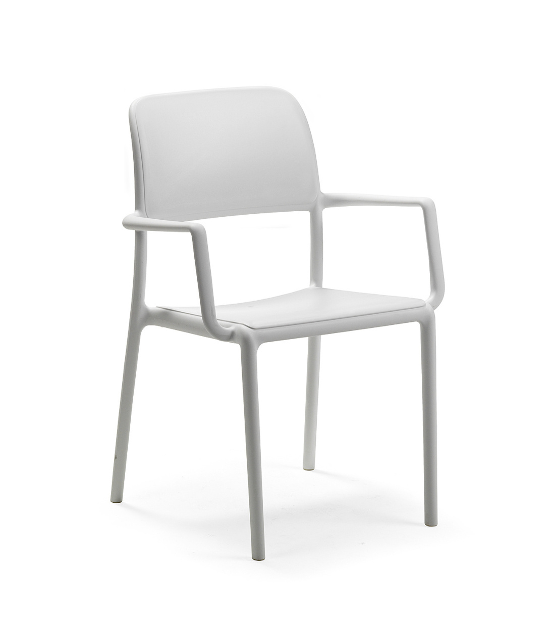 Nardi Riva Armlehnstuhl weiß, italienischer Outdoor-Stuhl, wetterfest, leicht, langlebig, modernes Design