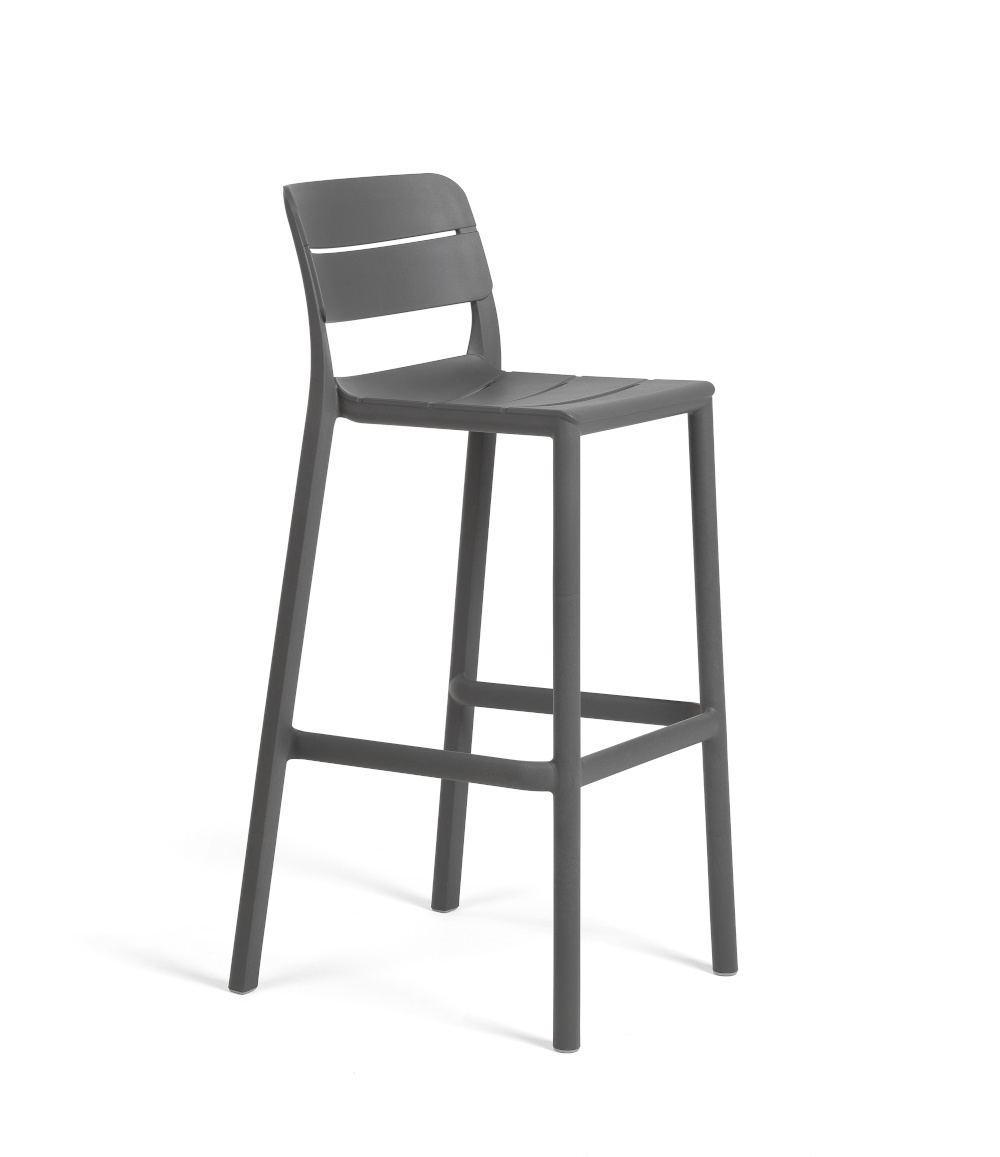 Nardi Cassia Barhocker 76 cm, italenisches Design, basalto, ergonomisch, langlebig, funktional