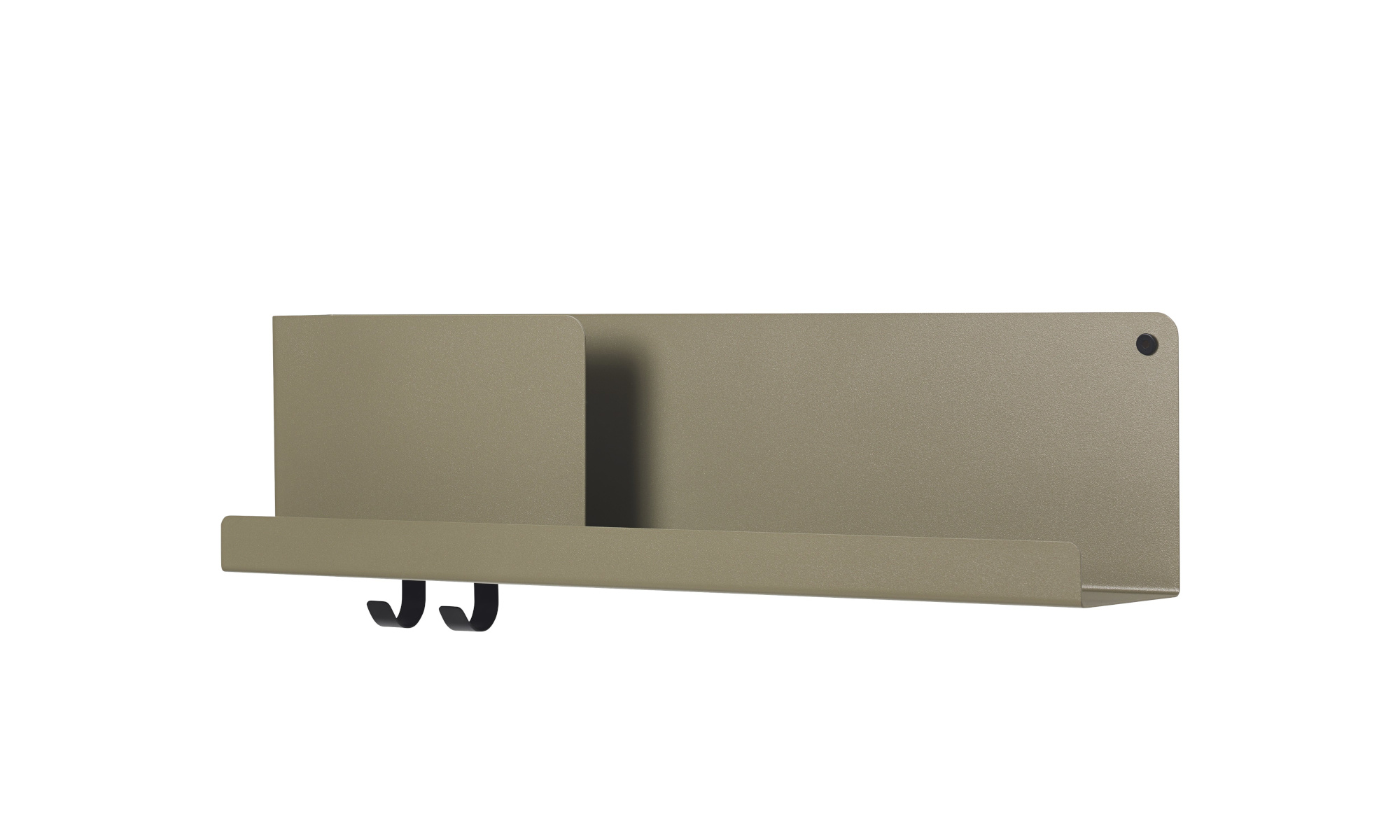 Folded Wandregal, 63 x 16 cm, schwarz