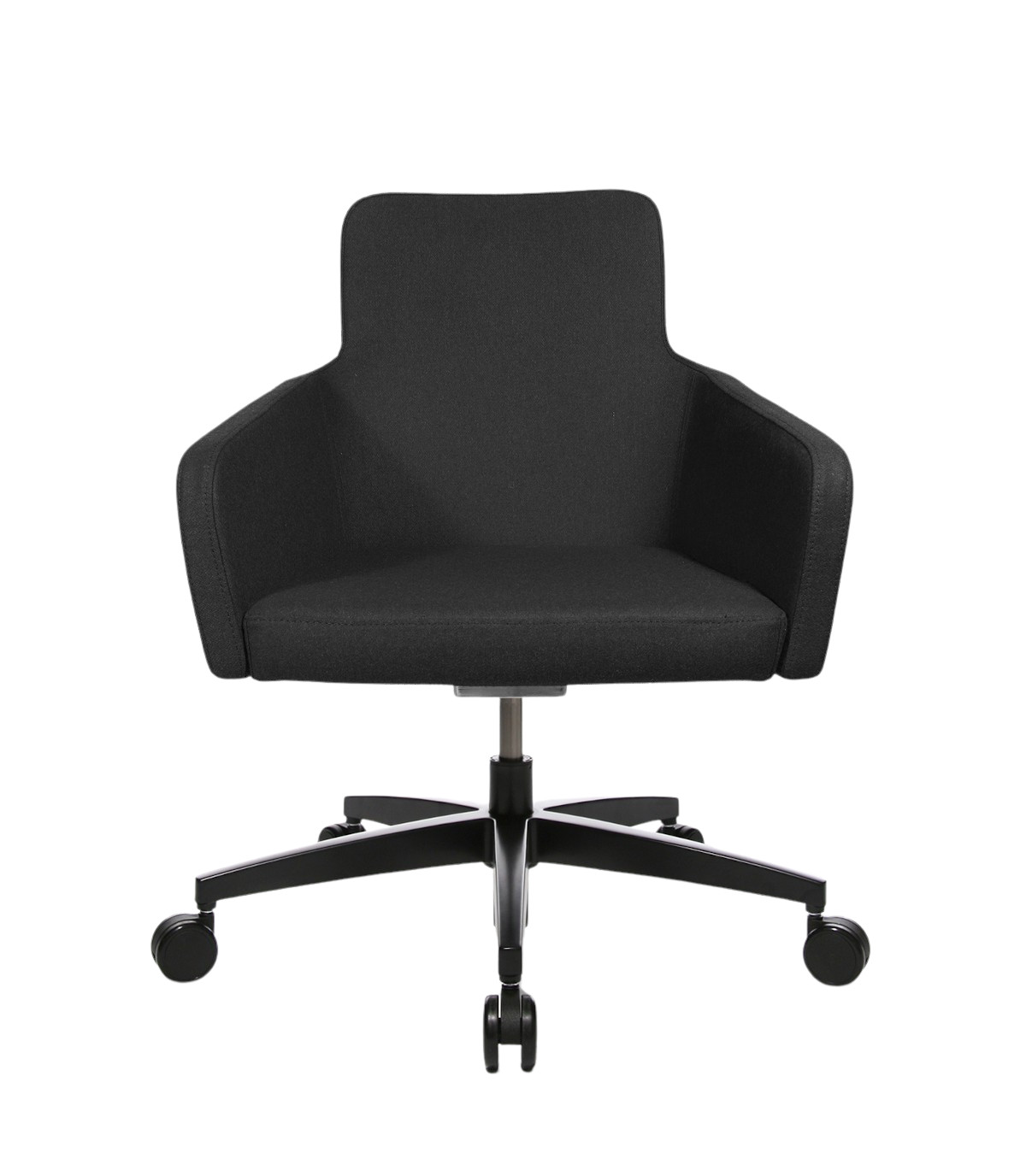 W-Cube 1 Sessel von Wagner mit schwarzem 5-Strahl-Aluminiumgestell, ergonomisch und hochwertig verarbeitet