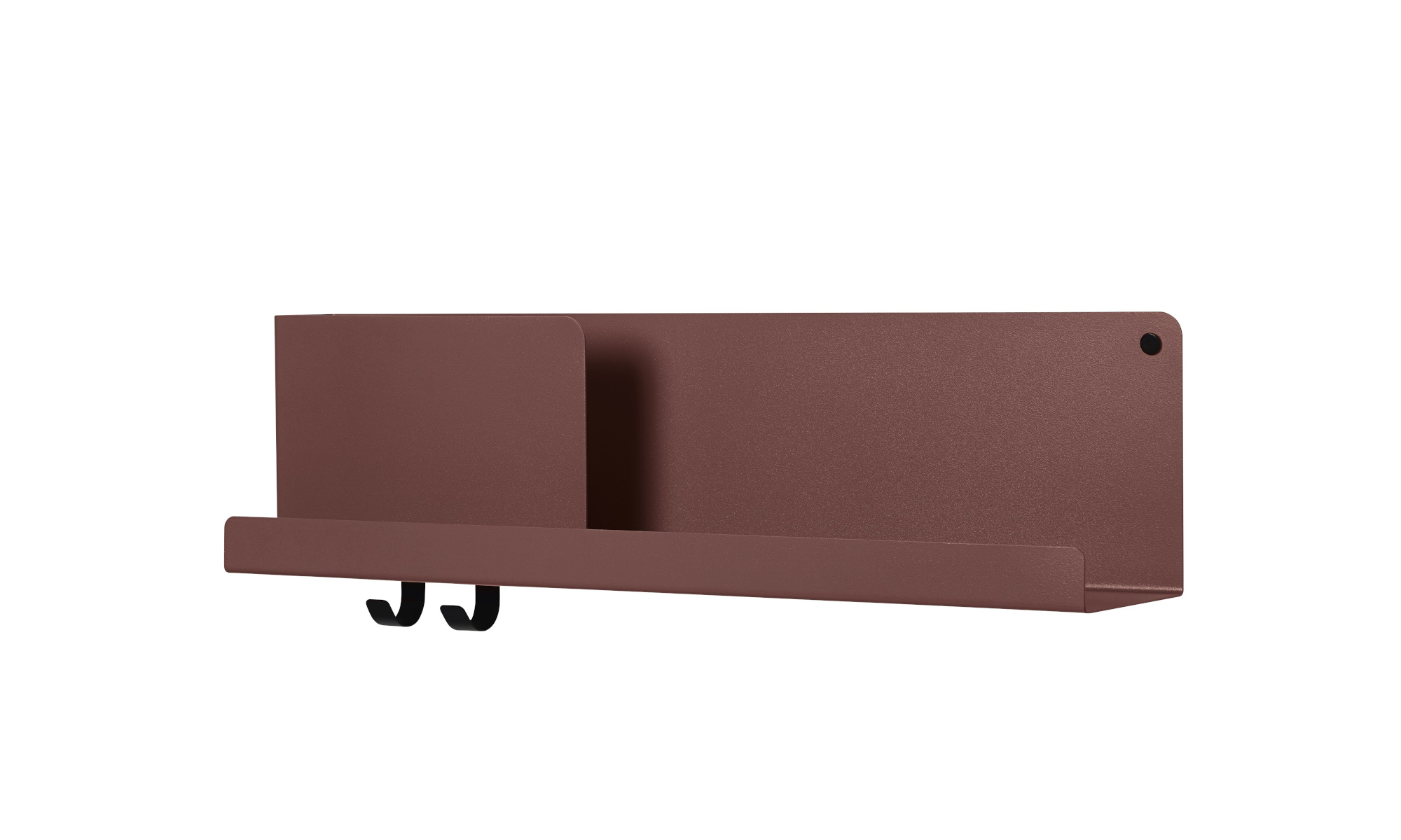 Folded Wandregal, 63 x 16 cm, schwarz