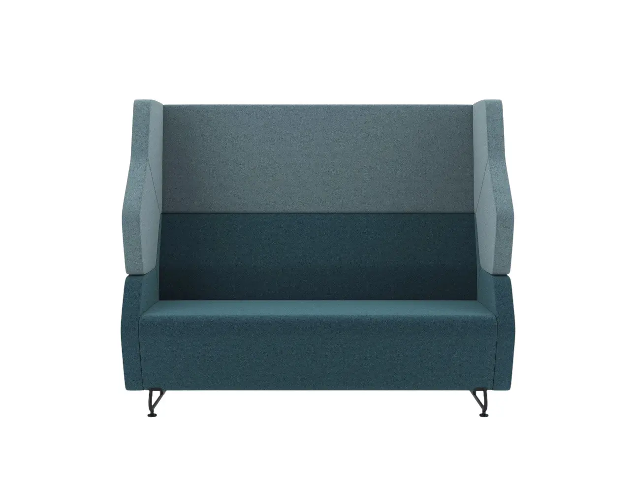 Nowy Styl Hexa 222 Sofa 2-Sitzer mit hoher Rückenlehne und seitlichen Polsterelementen für ruhige Lounge- und Wartebereiche.