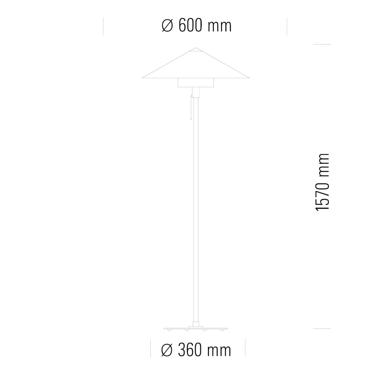 Tecnolumen Wagenfeld WSTL 30 Stehleuchte im klassischen Bauhaus-Stil, ideal für moderne Innenräume und stilvolle Beleuchtung