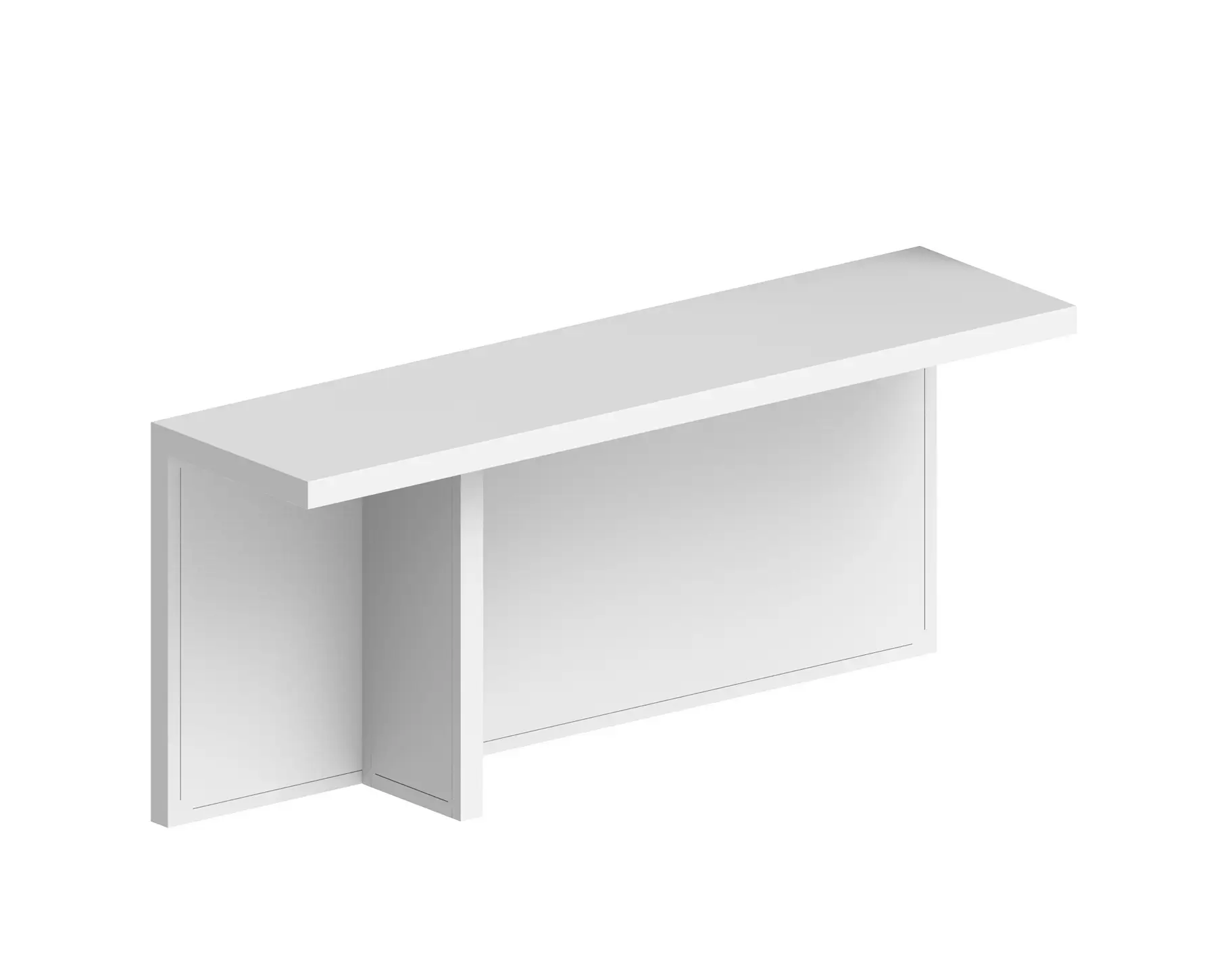 Zeus Atrium Konsolentisch 170 cm in Weiß aus Stahl