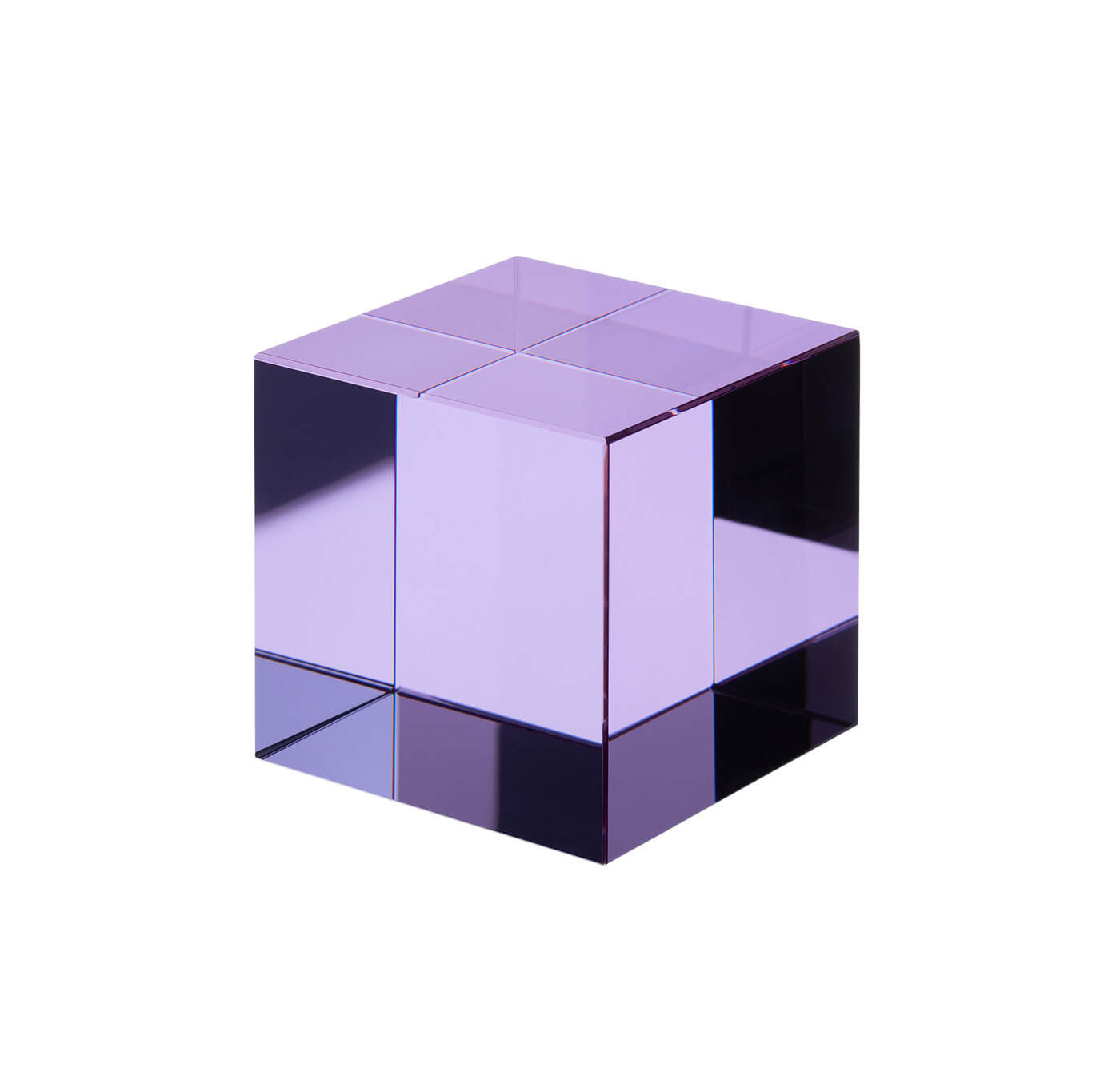 Lila Ersatzglaswürfel für Tecnolumen Cubelight Designleuchten aus massivem Echtglas als originales Ersatzteil