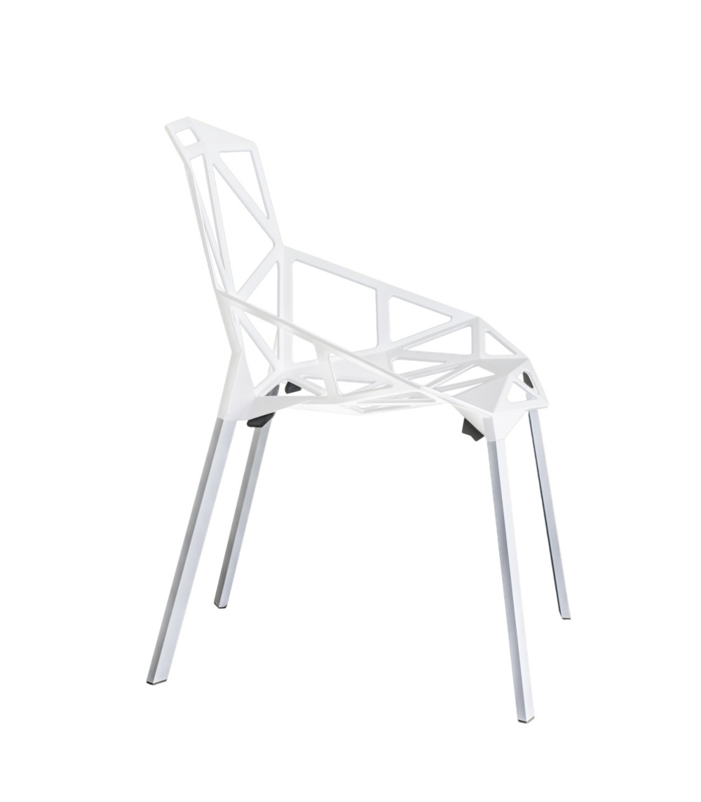 Magis Chair One weiß, stapelbarer Designstuhl, ergonomisch, leicht, modernes italienisches Design