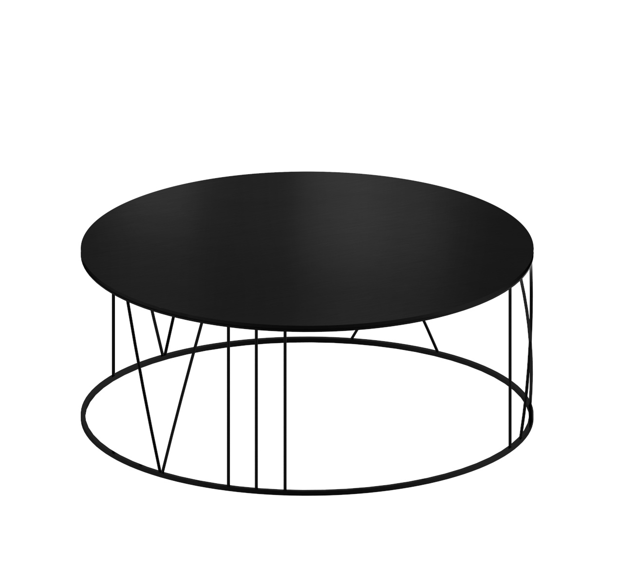 Roma Couchtisch, Ø 100 x H 37 cm, kupferschwarz