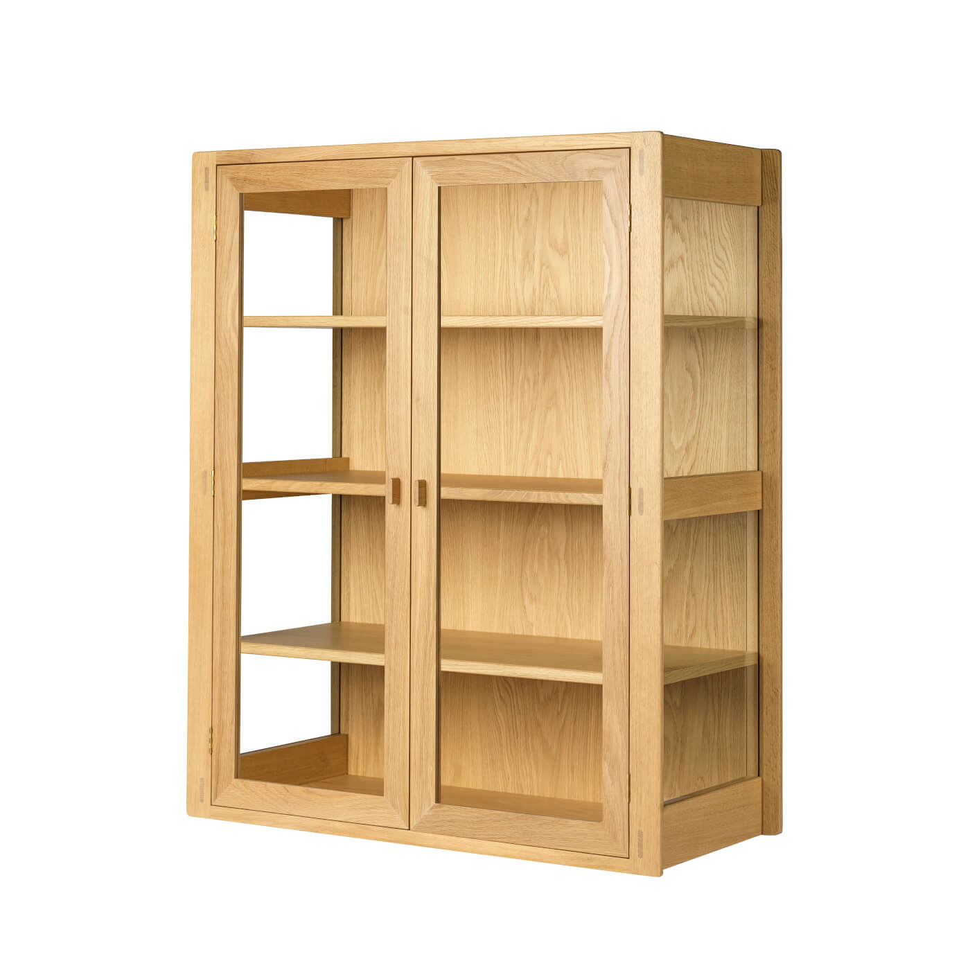 FDB Møbler A90 Boderne Vitrinenschrank, ergonomisch, Eiche natur, nordisches Design, FSC®-Holz