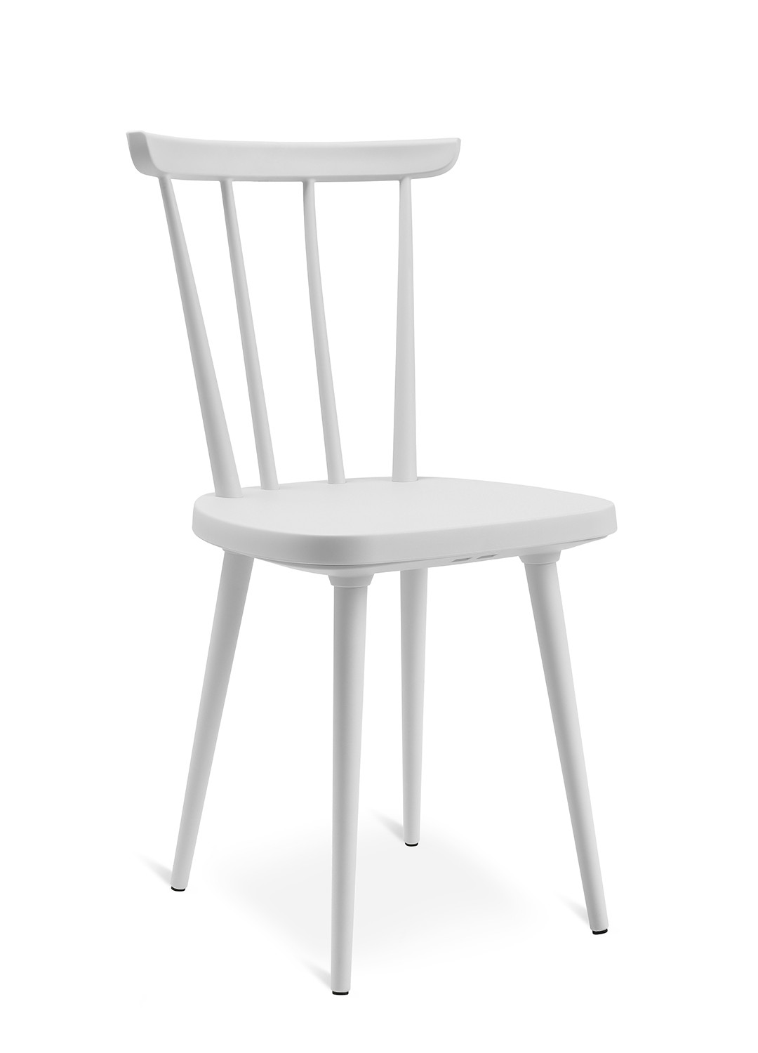 Ergonomischer Designstuhl W-1960 Chairity in Weiß, gepolsterter Sitz, modernes Vierbeingestell, ideal für Büro & Konferenz