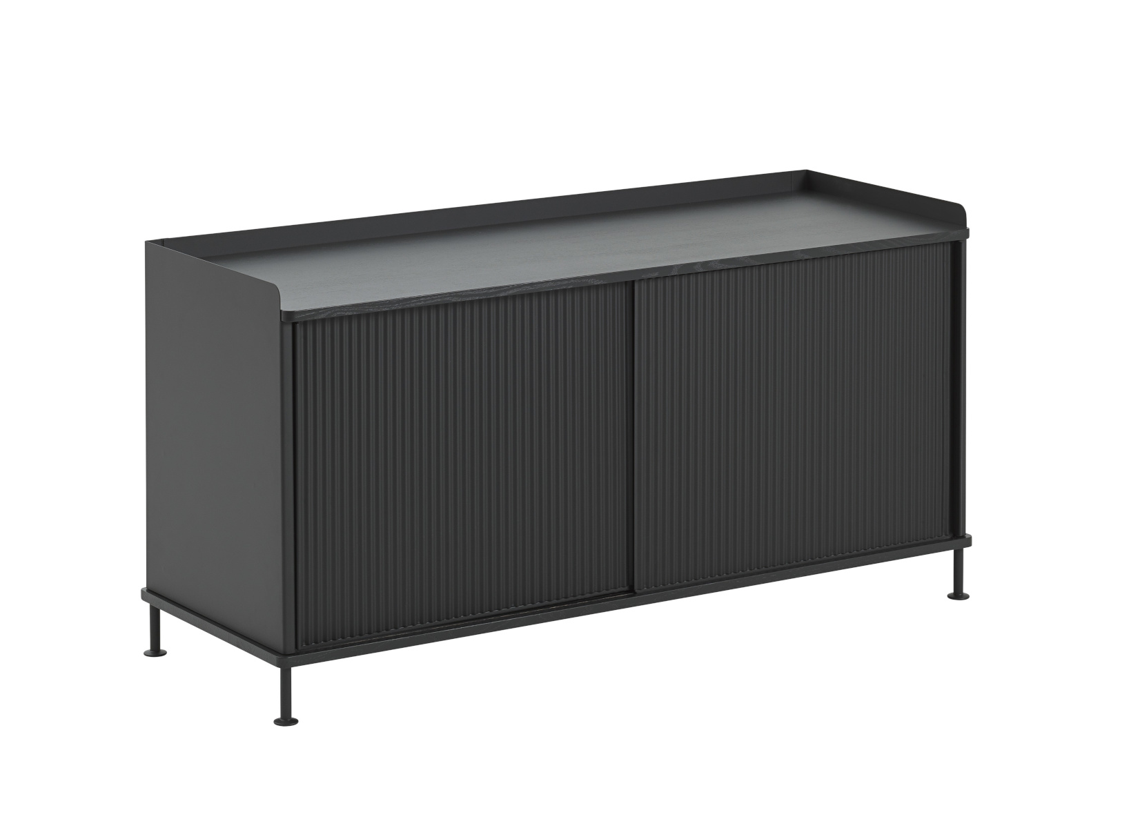 Enfold Sideboard, 124 x 63 cm, schwarz / anthrazit Enfold Sideboard, 124 x 63 cm, schwarz / anthrazit