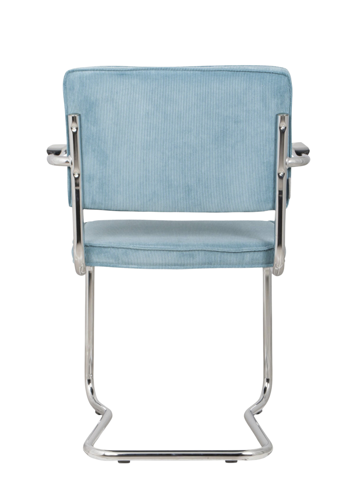 Zuiver Ridge Kink Rib Armlehnstuhl in Blau – moderner Designstuhl mit stilvollen Rillen für elegante Innenräume